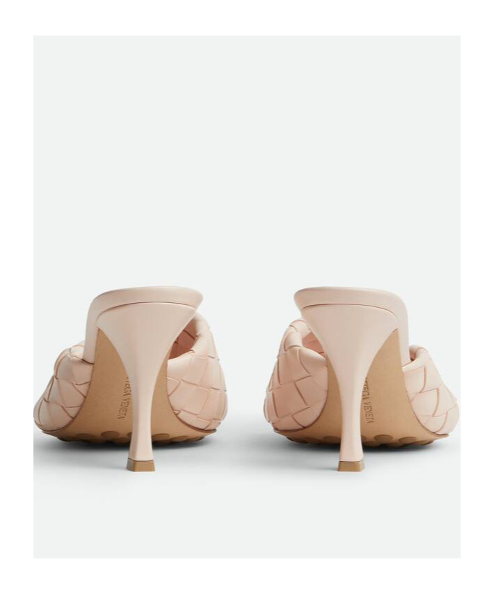 Bottega Veneta Blink Intrecciato Lambskin Leather Sandal In Nude