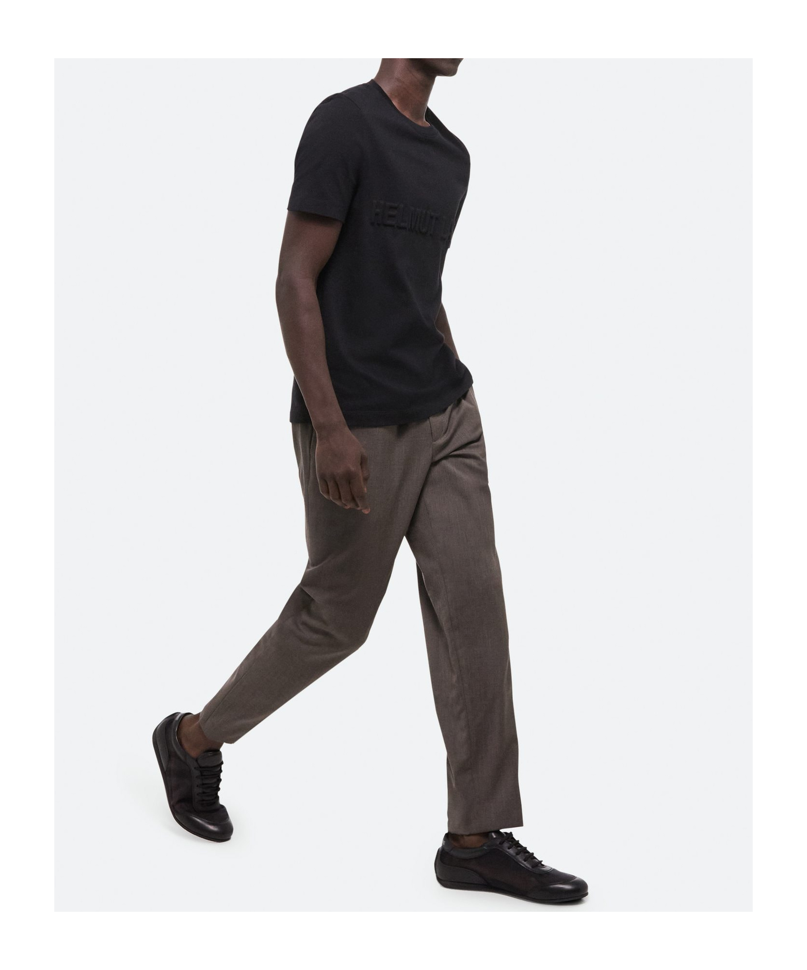 Helmut Lang Embossed Logo Tee In Black