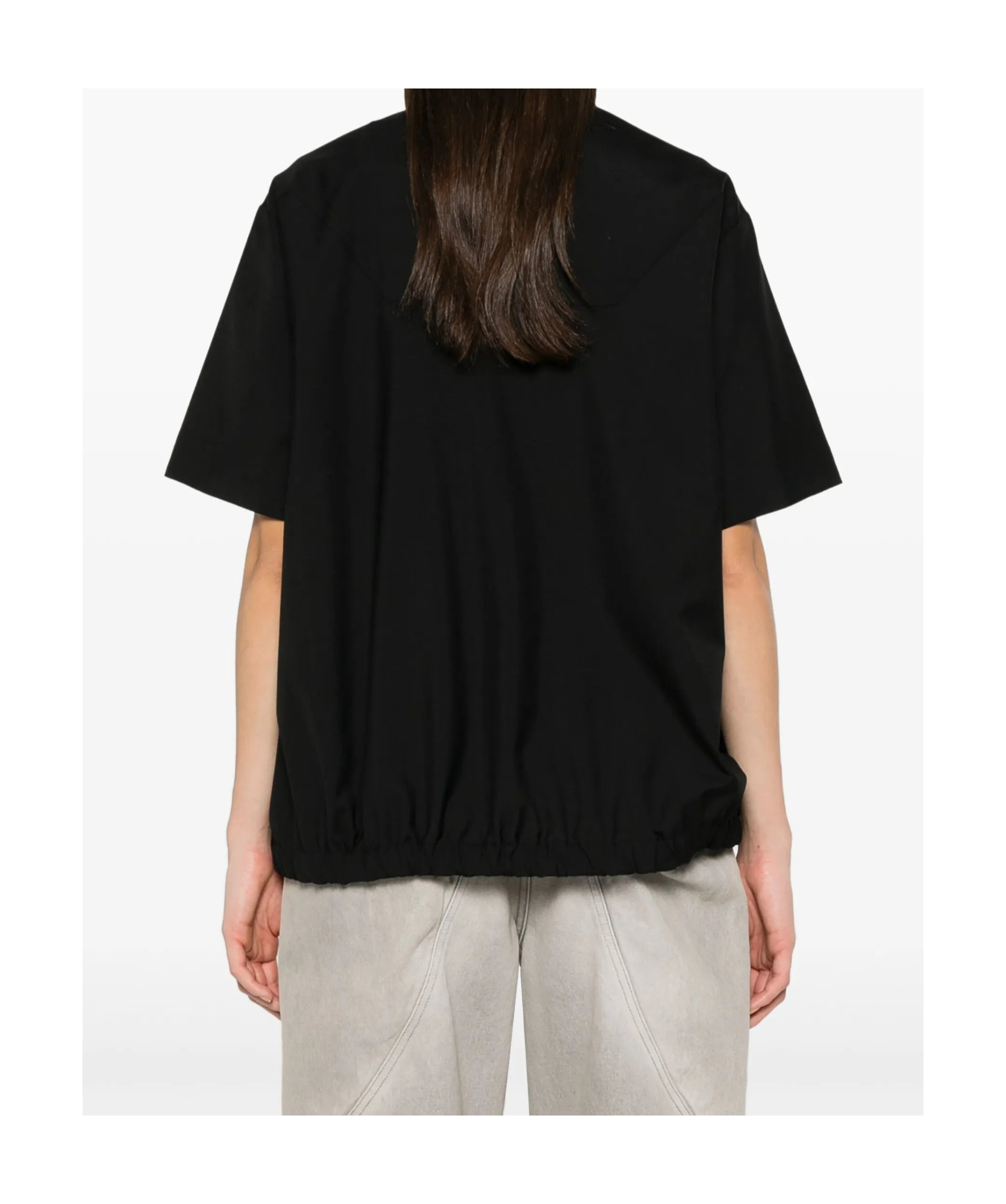 Sacai Long Sleeve Shirt In Black