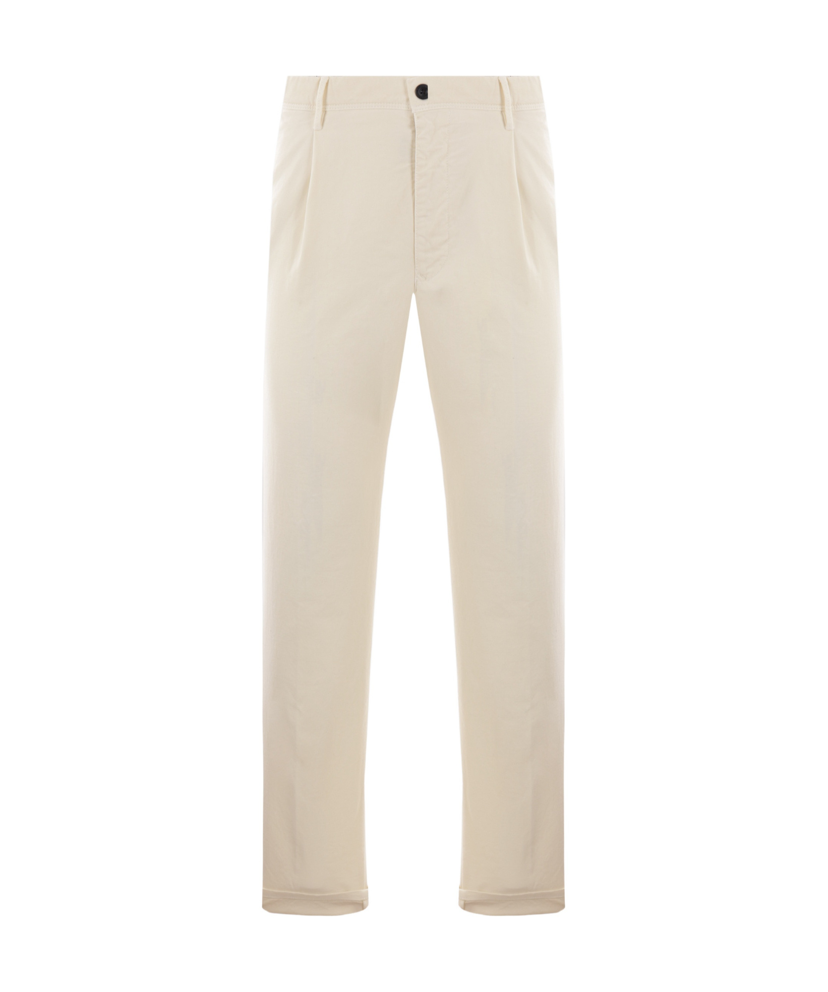 Incotex Stretch Cotton Trousers With Practical Pockets In Nude