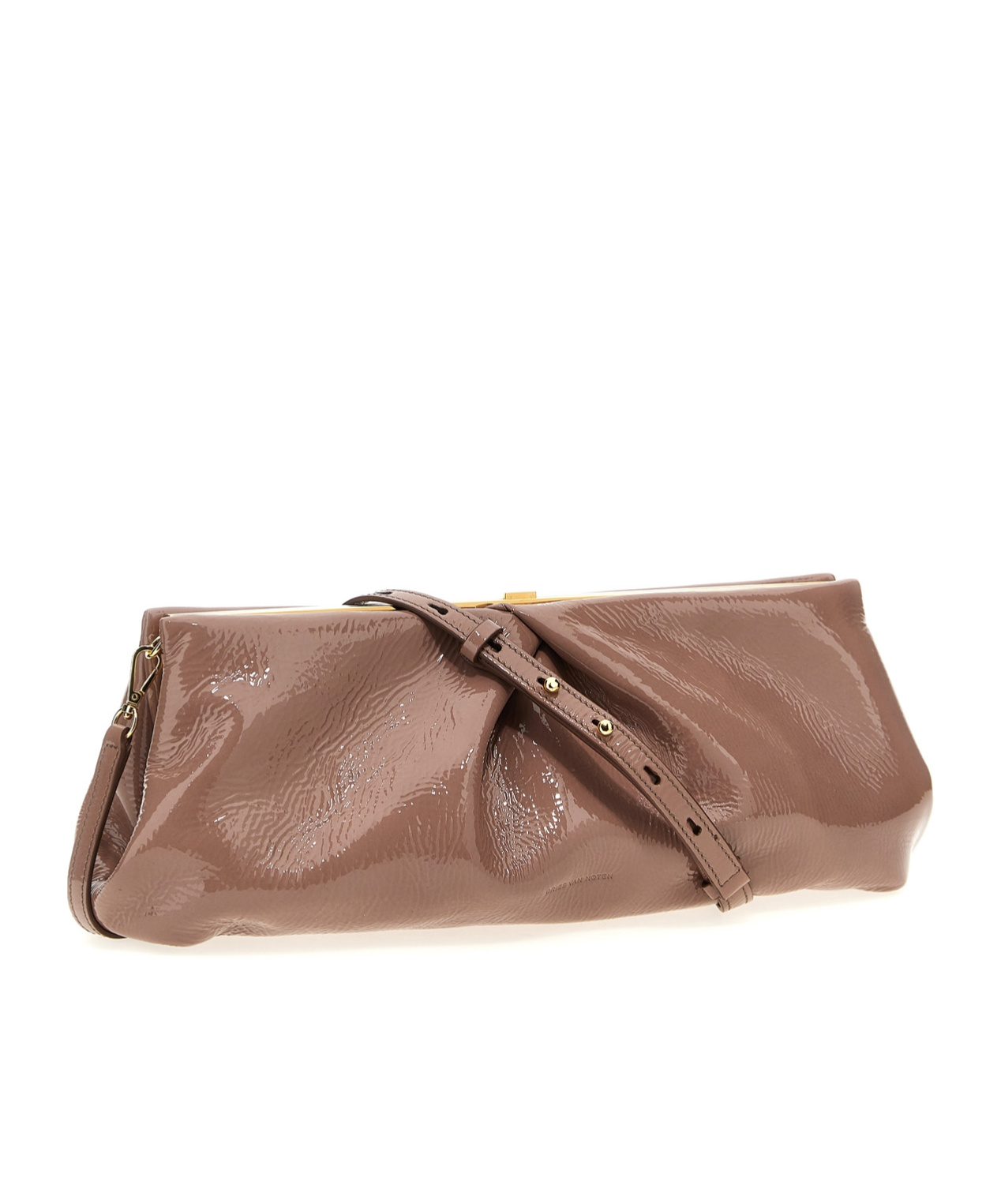 Shop Dries Van Noten Pleated C;utch Bag