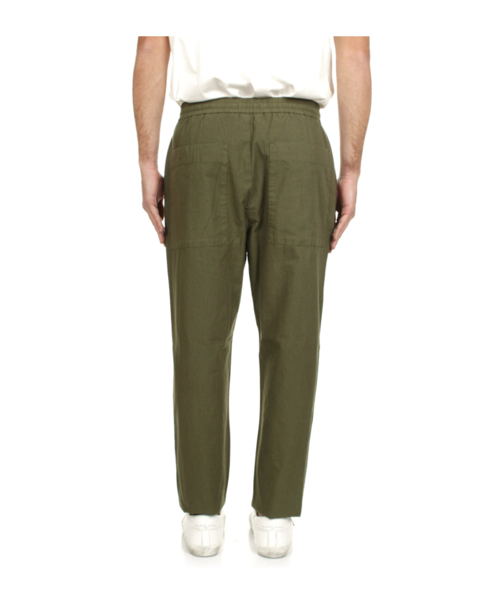 Woolrich Elastic Waist Casual Pants In Green