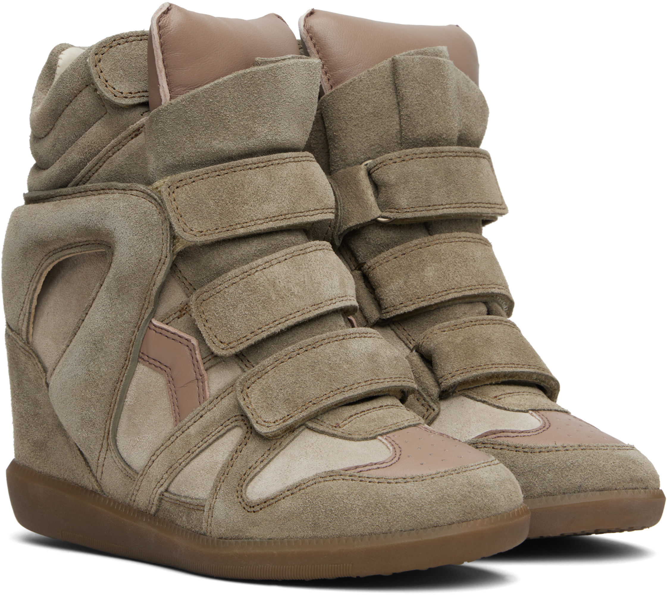 Isabel Marant Bekett 80mm Suede Sneakers In Brown