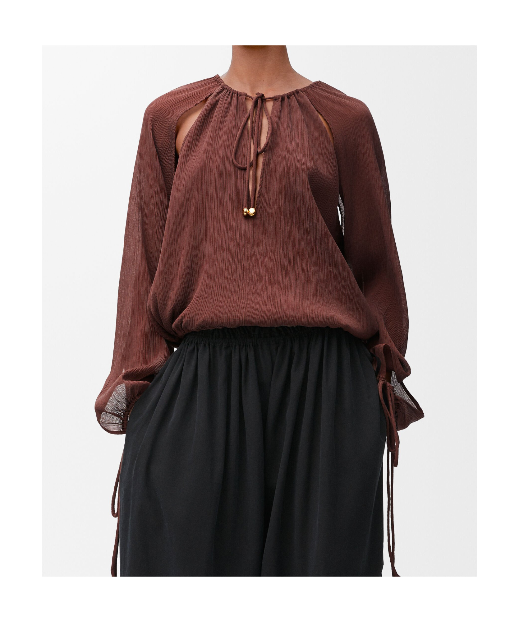 Loewe Blouse In Cotton And Silk