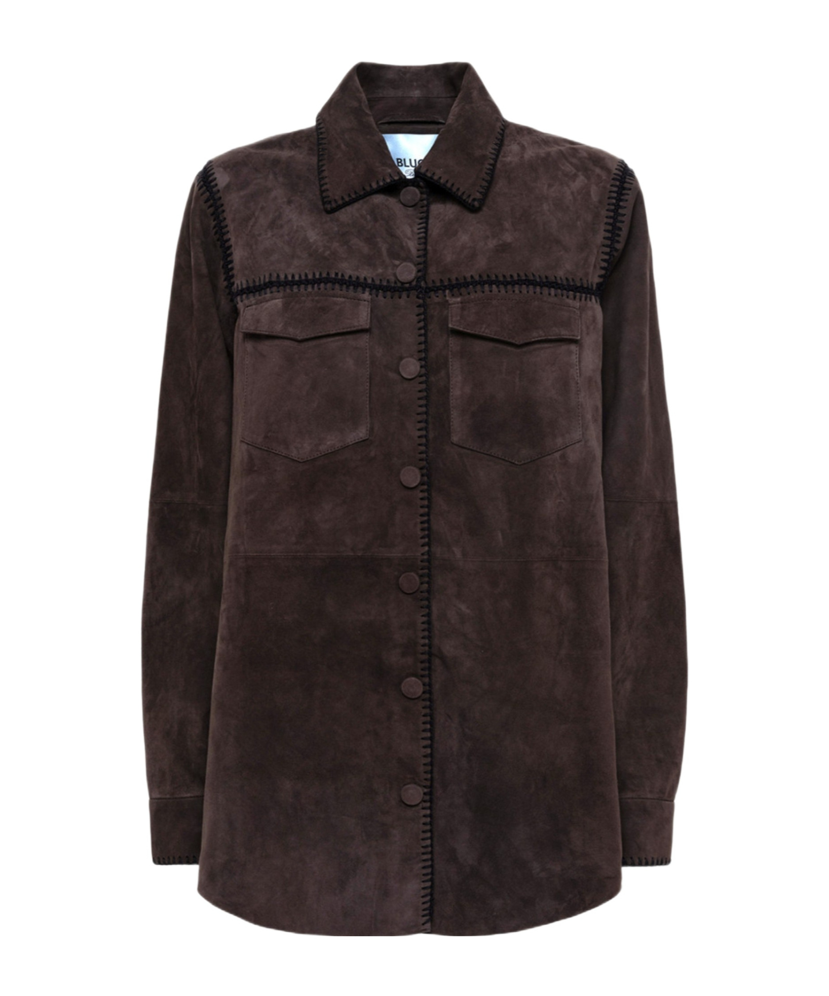 Blugirl Single-breasted Long-sleeve Shirt In Burgundy