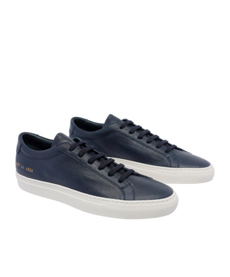 Common Projects Achilles Leather Low-top Sneackers In Black