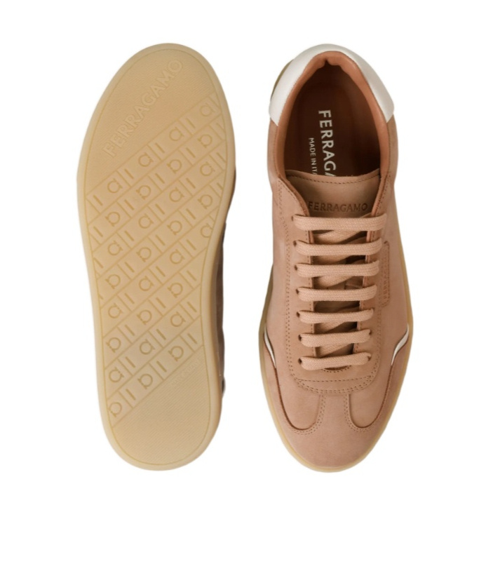 Ferragamo Athena Low-top Sneakers In Pink