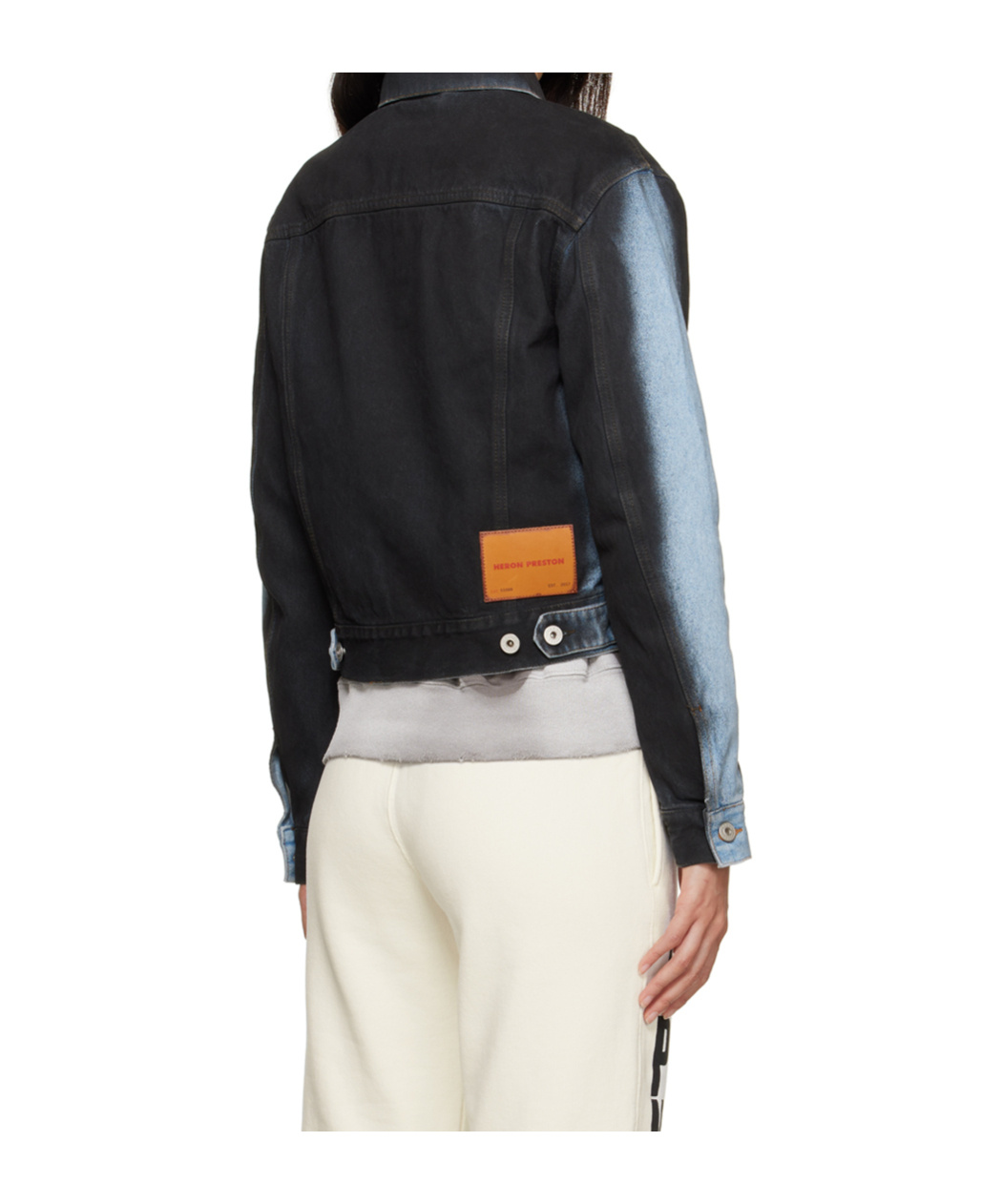 Heron Preston Black Gradient Regular Denim Jacket In Blue