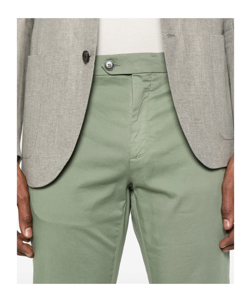 Canali Belt Loops Slacks In Green