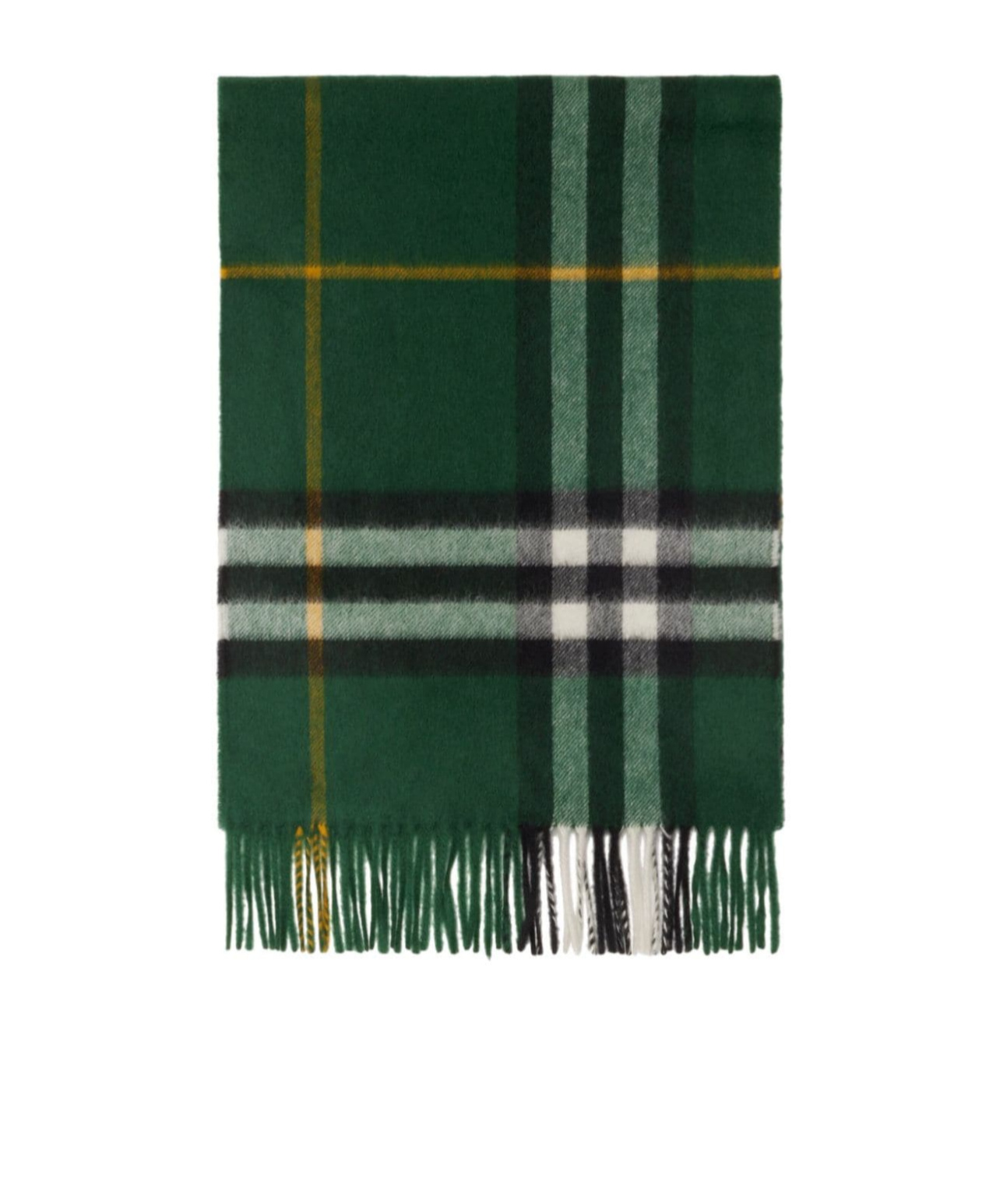 Burberry Mu Giant Check Scarf In Green