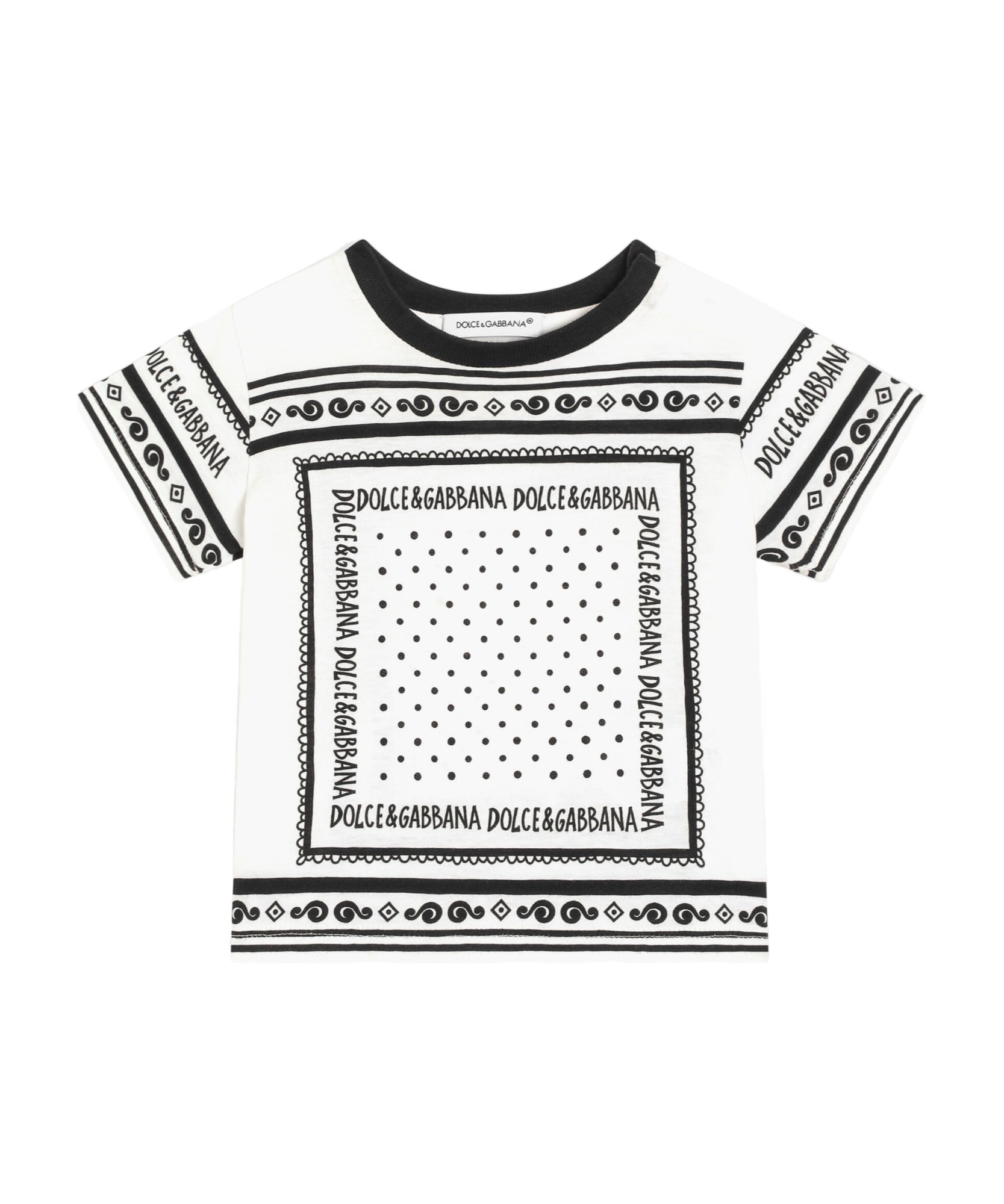 Dolce & Gabbana Bandana Printed Jersey T-shirt In White