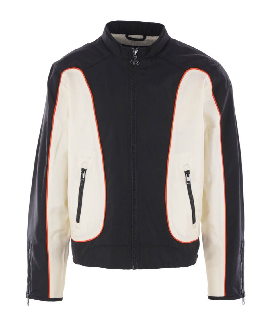 Diesel Blink Stand Collar Front Pockets Jacket In Black