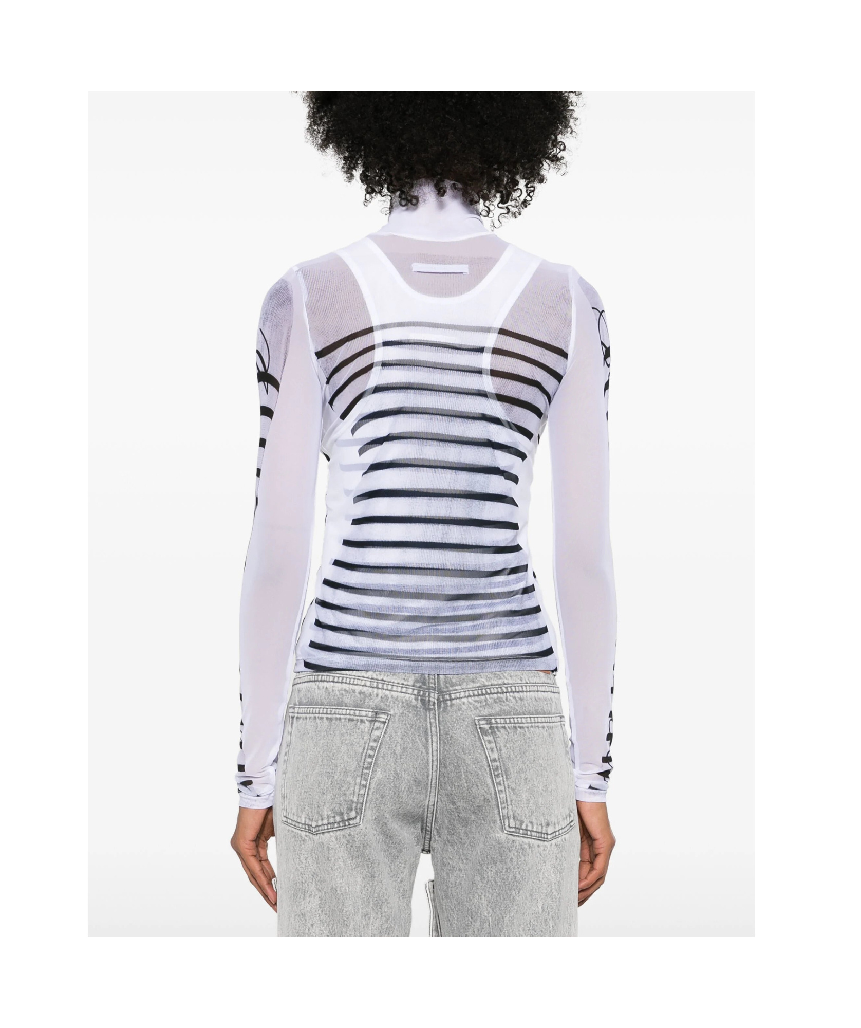 Shop Jean Paul Gaultier The Marinière Top In White