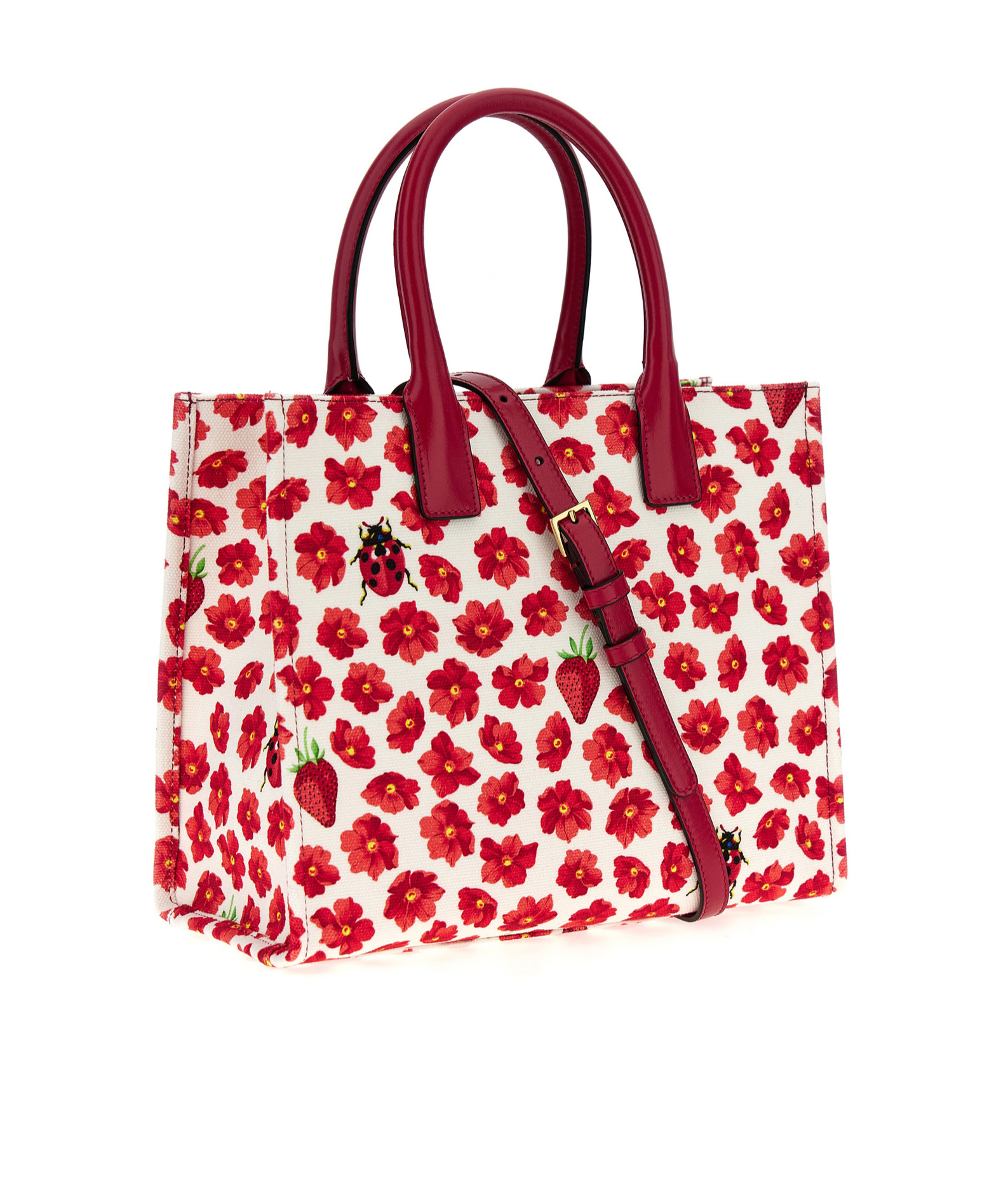 Versace Logo Shoulder Bag In Red