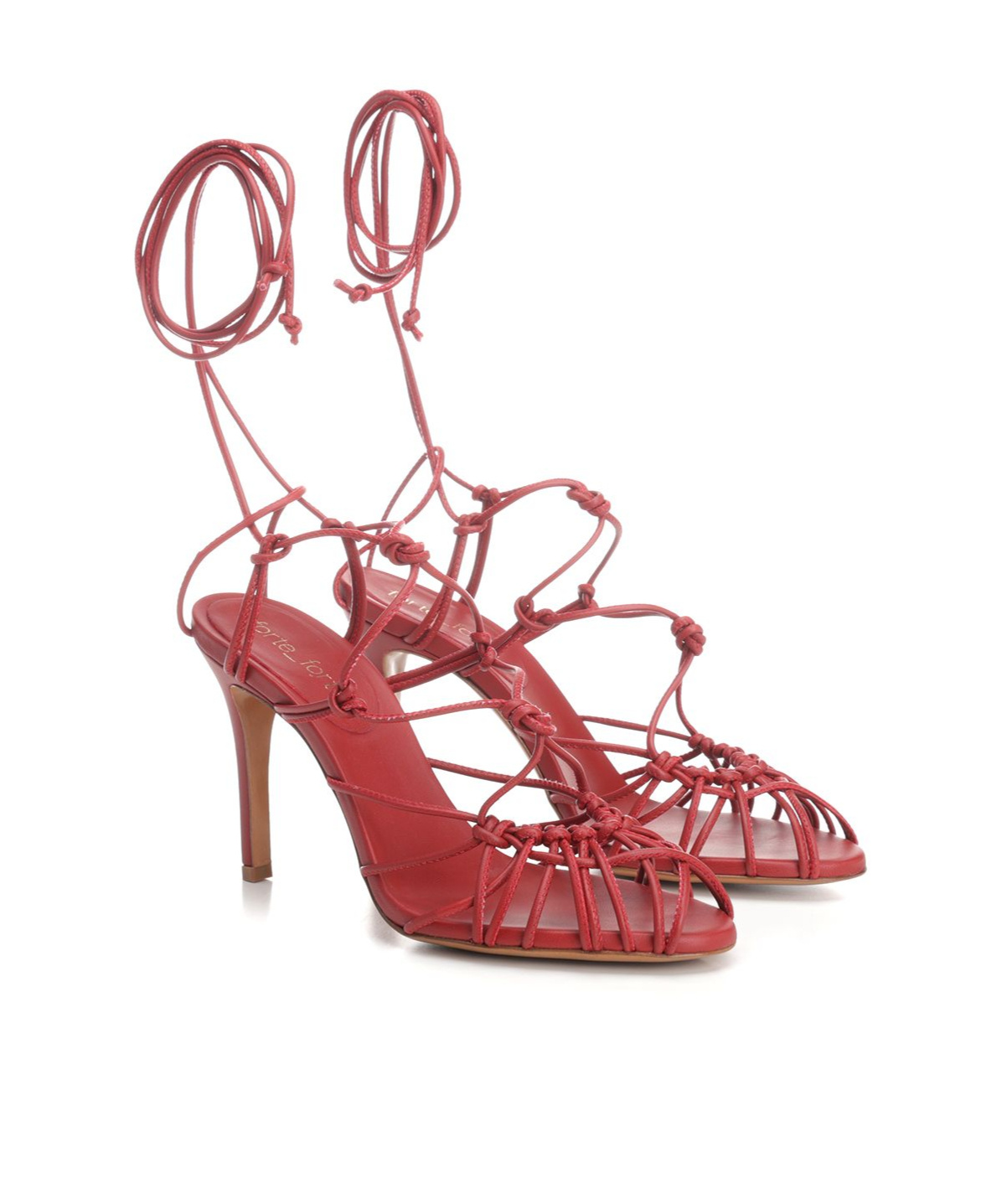 Shop Forte Forte Thin Heel Sandals In Red