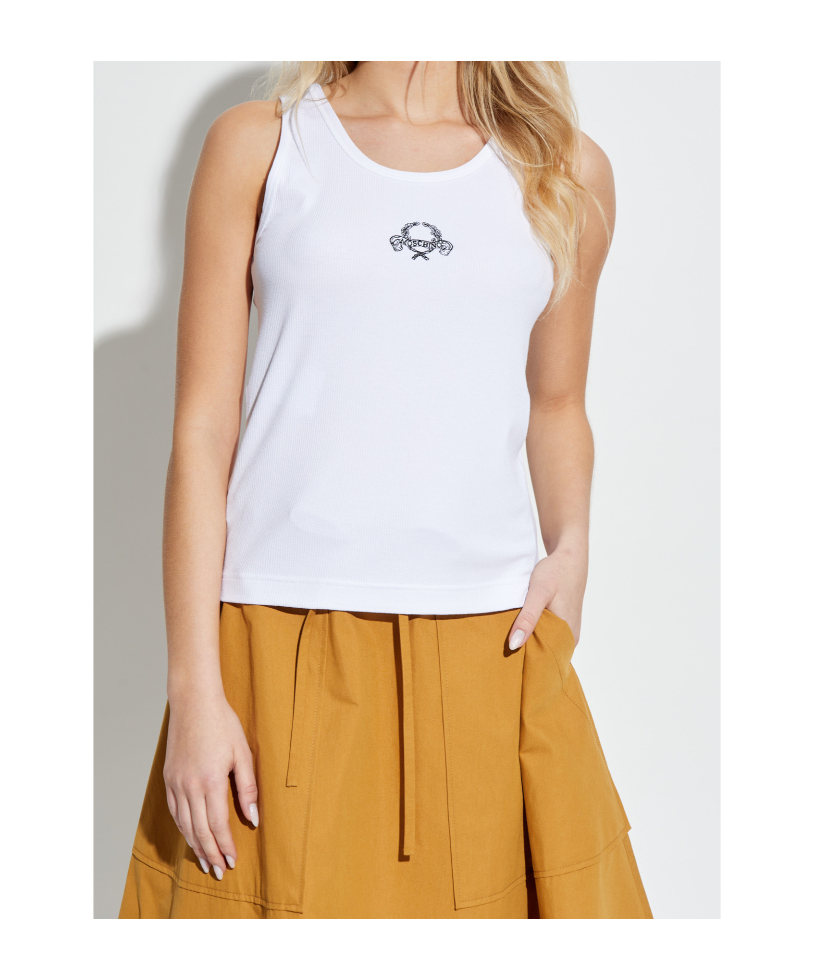 Moschino Round-neck Vest In White