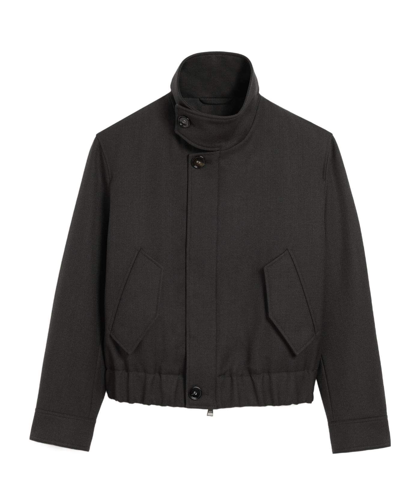 Ami Alexandre Mattiussi Harrington Wool Gabardine Jacket In Black