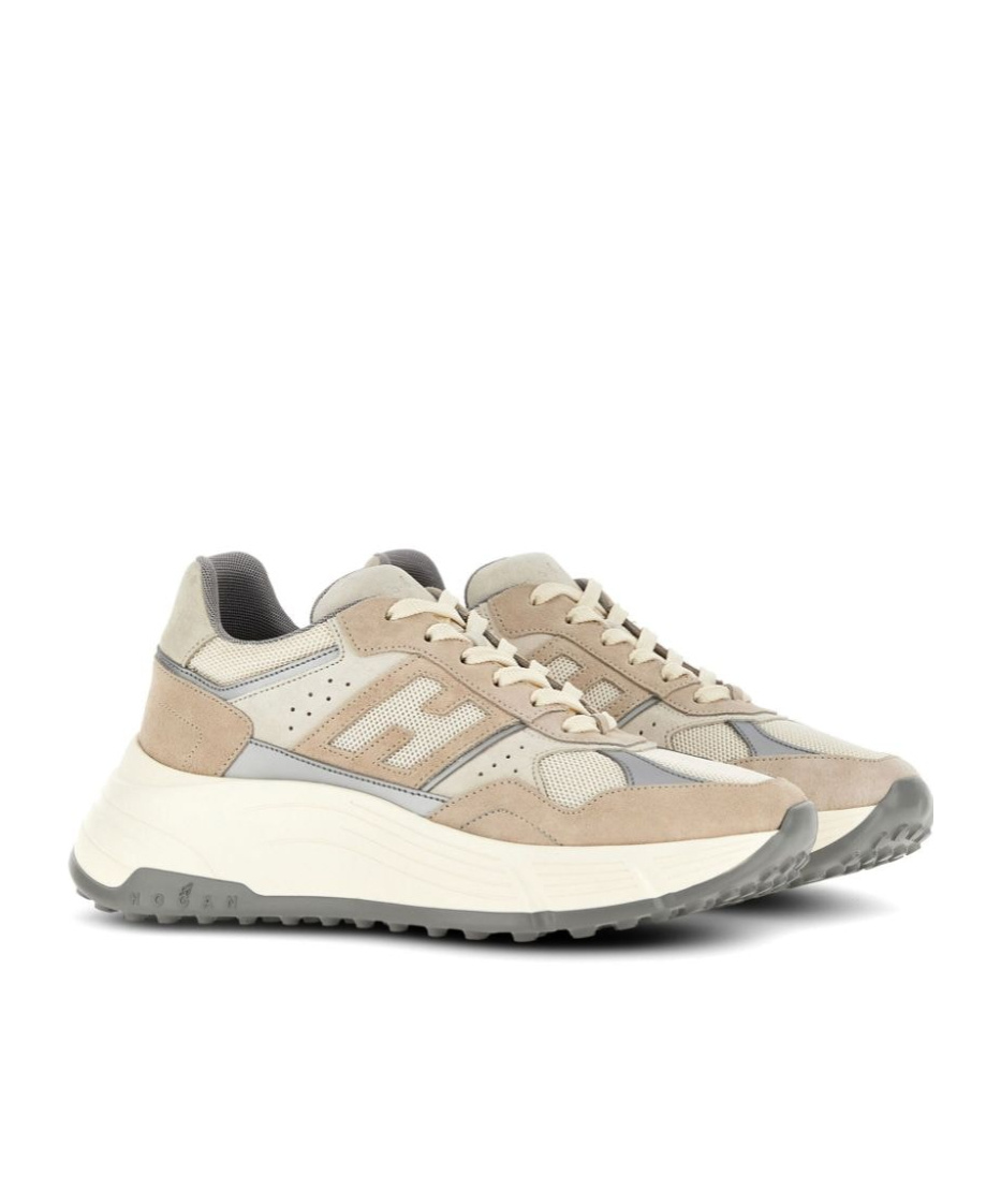 Hogan Leather Sneakers With Chunky Rubber Sole In White