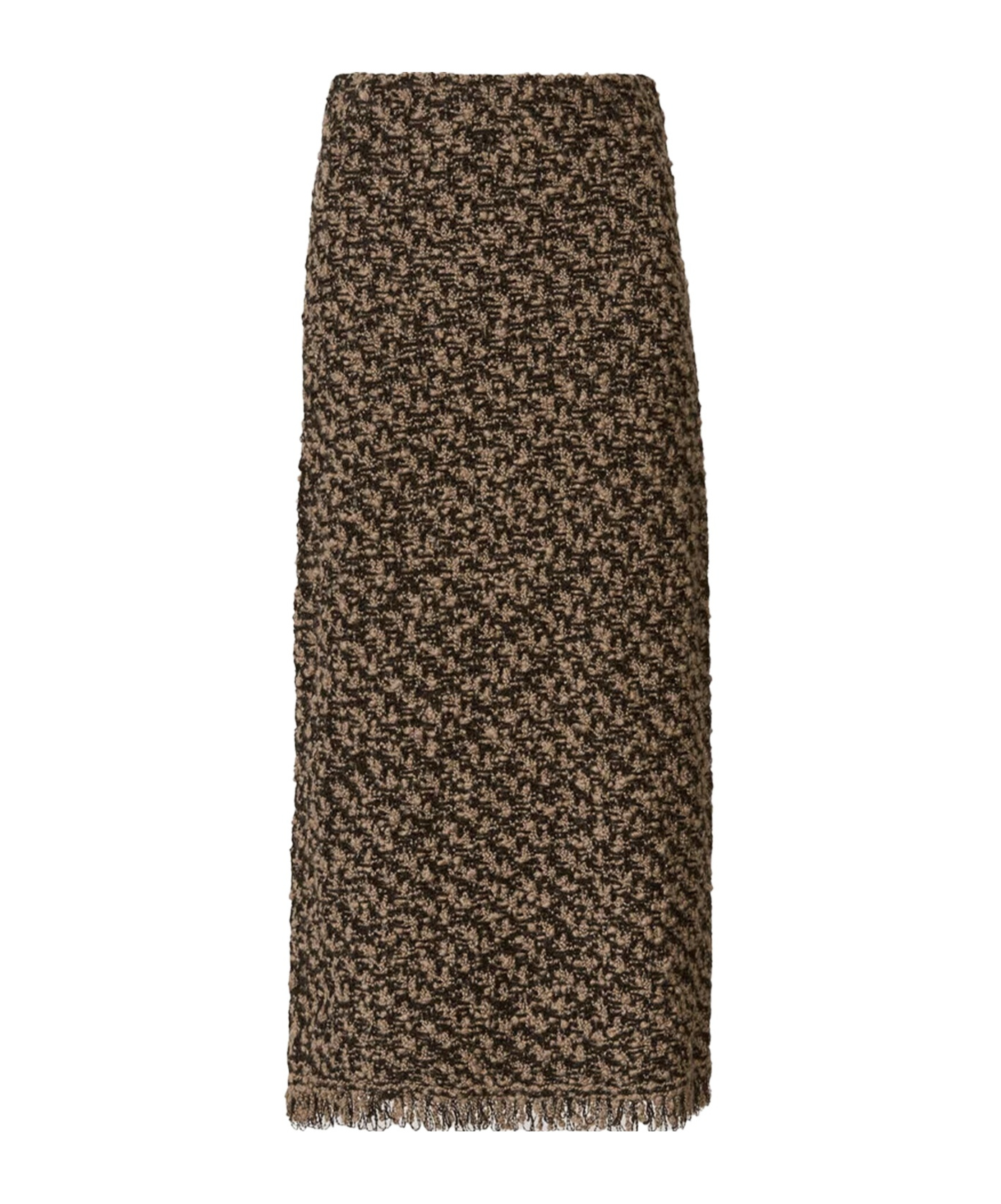 Fabiana Filippi Tweed Sequin Maxi Skirt In Brown
