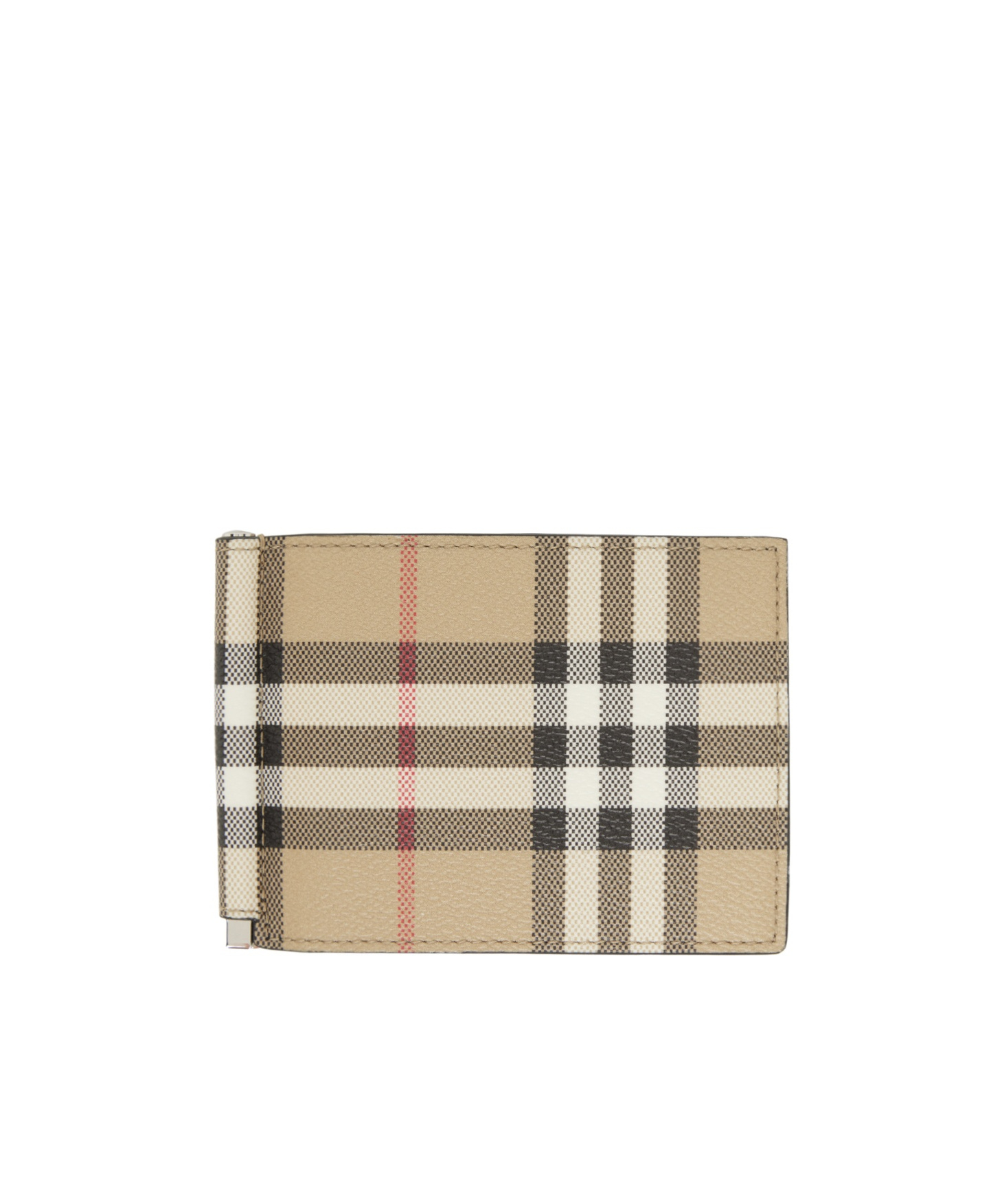 Burberry All-over Check Printed Bi-fold Wallet In Nude