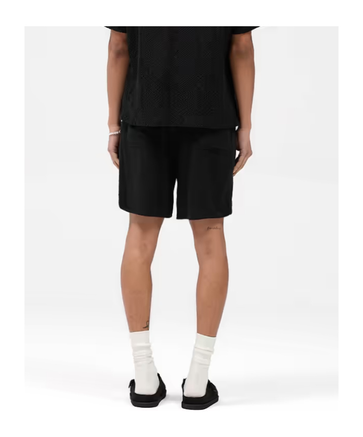 Represent Mens Mesh Relaxed-fit Woven Shorts Jet Black Xl In Black
