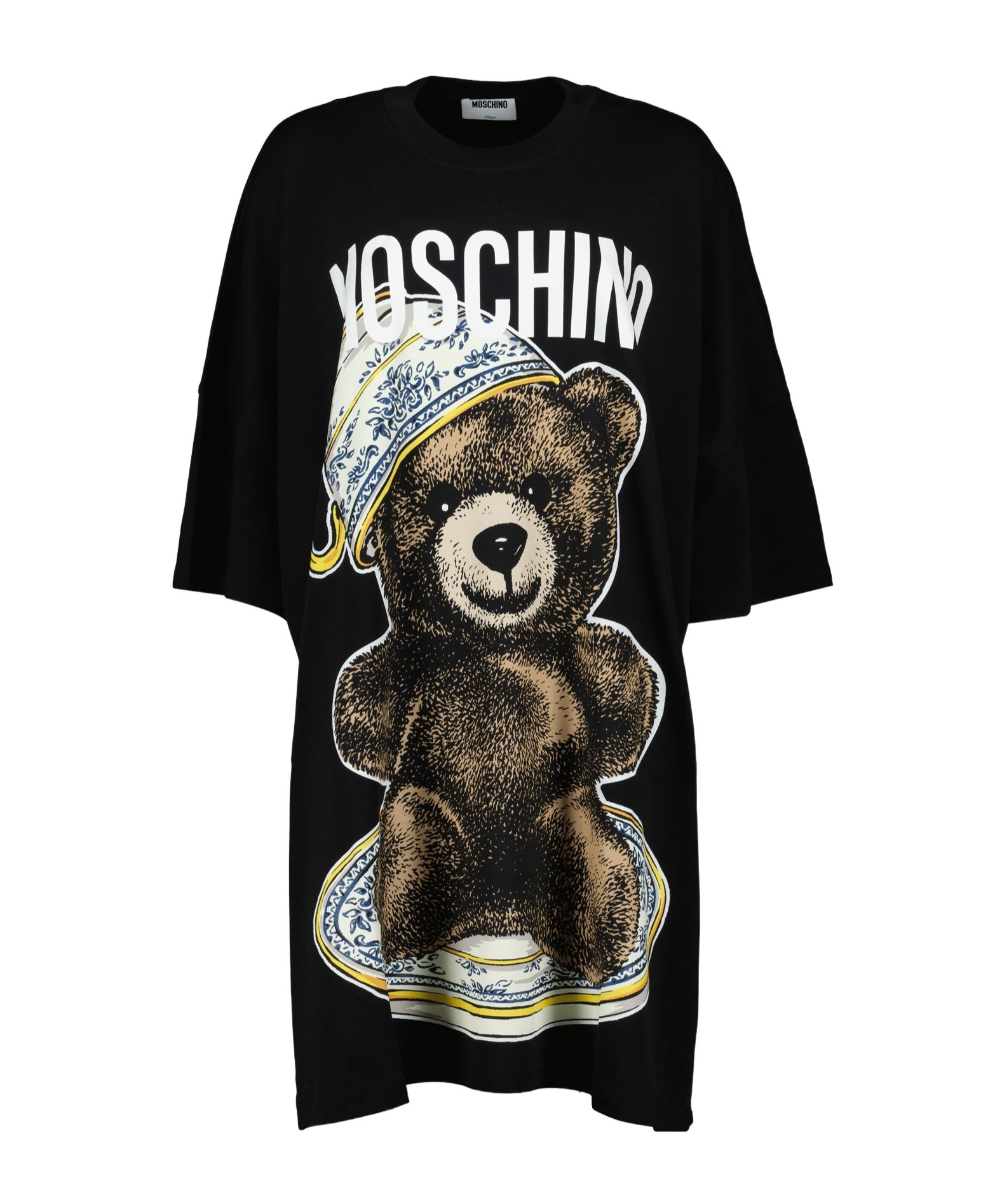 Moschino Teddy Bear-print T-shirt Mini Dress In Black