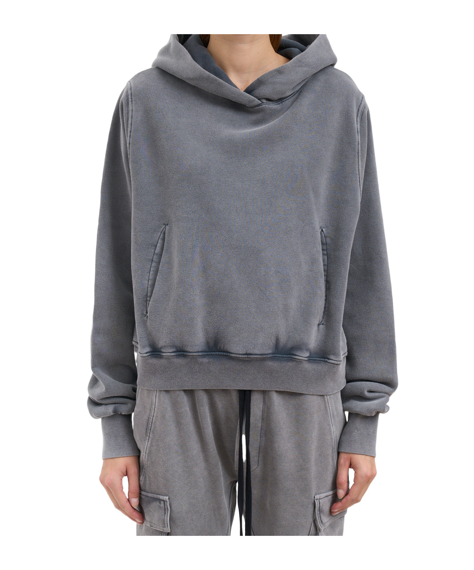 Thom Krom Felpa In Cotone Con Cappuccio In Gray