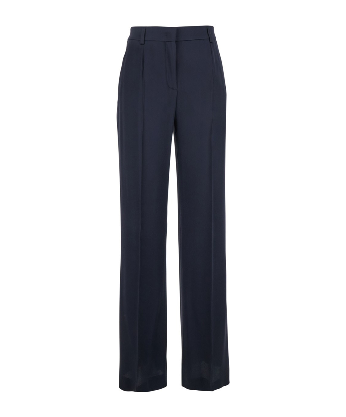 Alberta Ferretti Wide-leg Satin Pant Inverted Pleats In Black