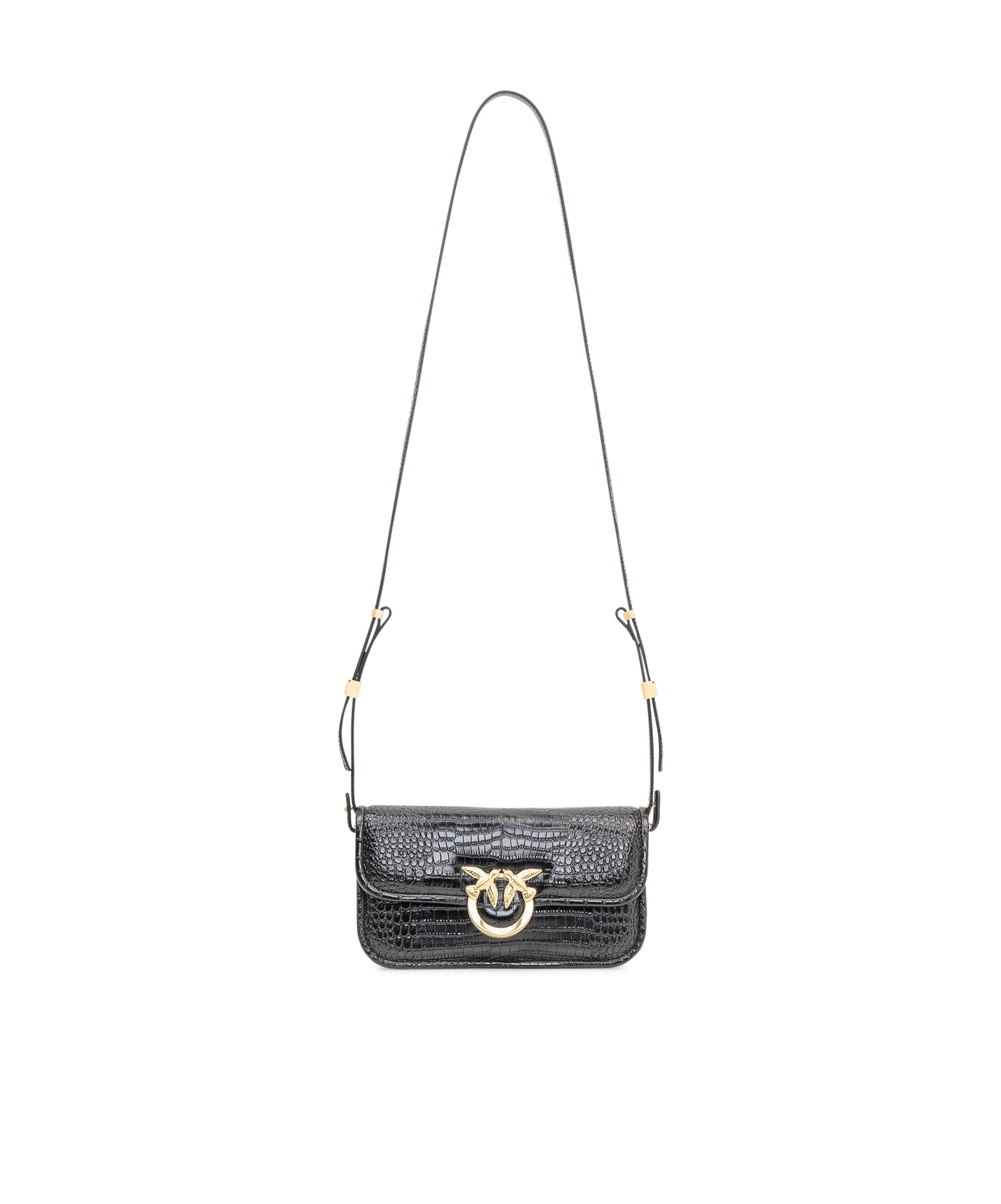 Pinko Love Box Baguette In Black