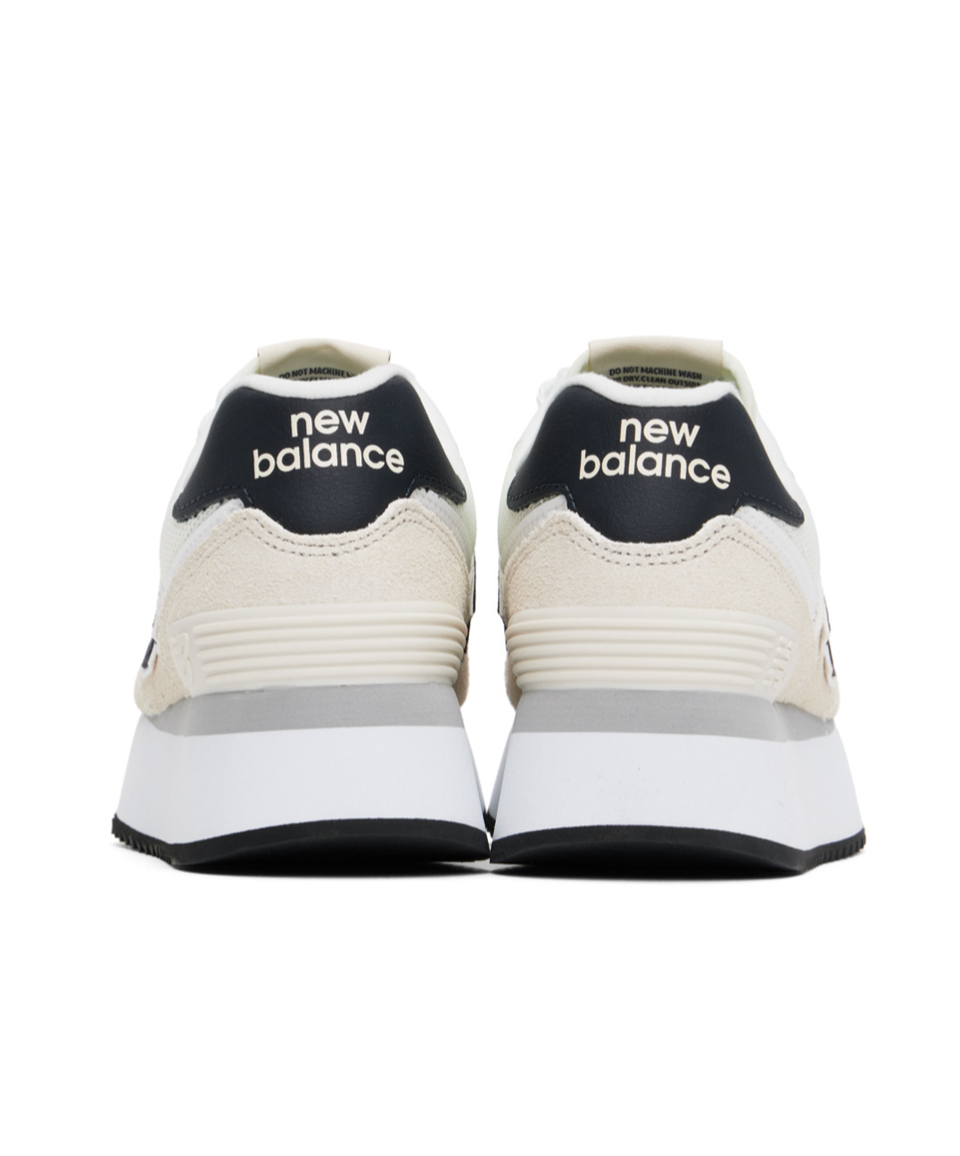 Shop New Balance Beige 574 Trainers In White