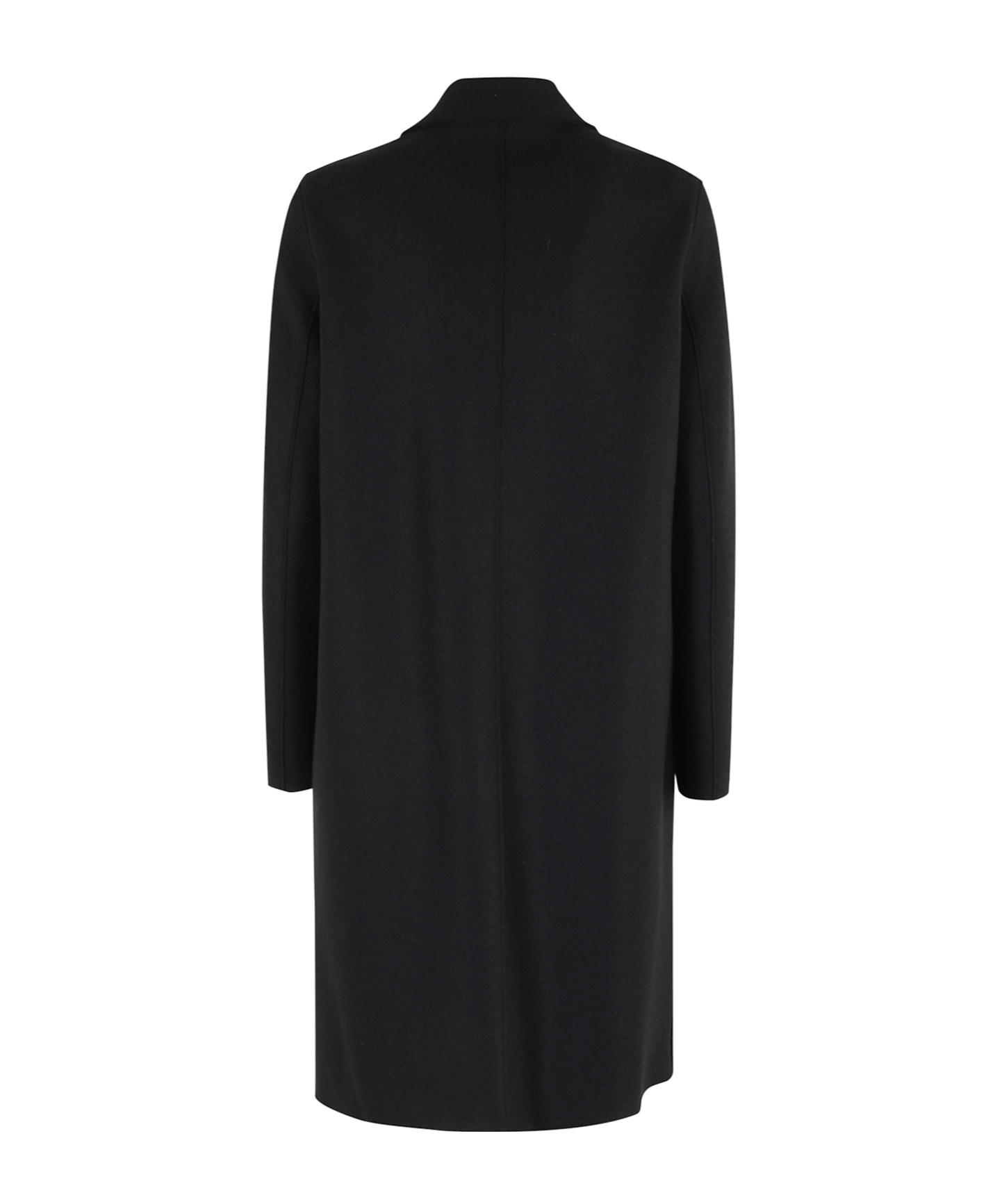 Harris Wharf London Virgin Wool Single-breasted Coat In Black