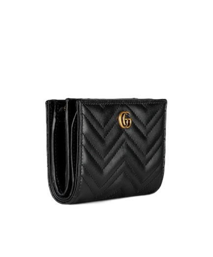 Gucci Gg Marmont Logo Wallet In Black