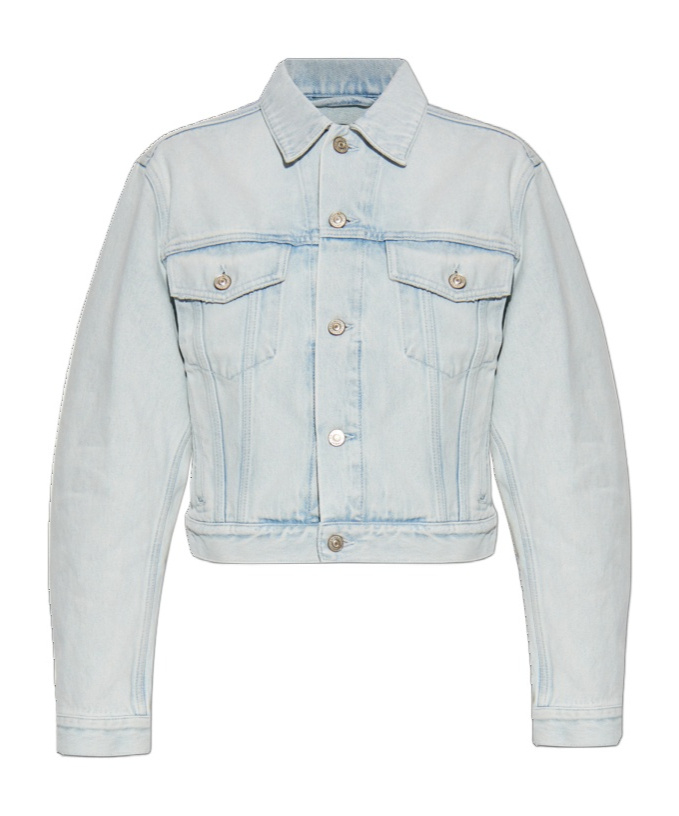 Balenciaga Washed-denim Jacket In White
