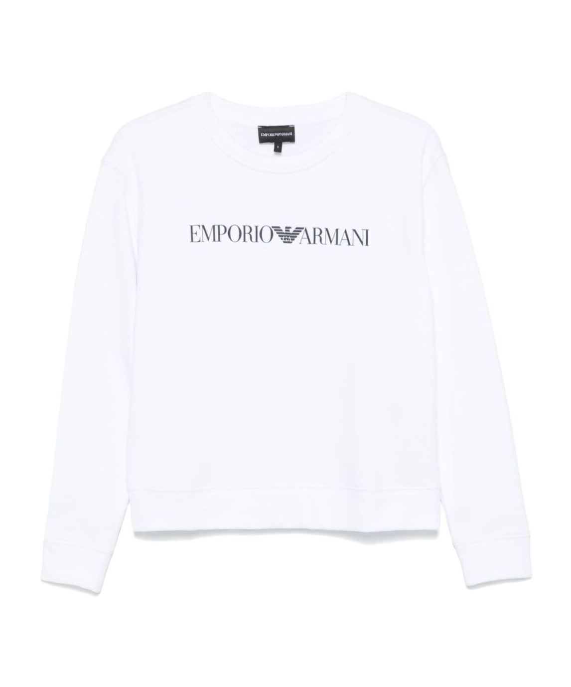 Emporio Armani Long-sleeved Sweatshirt In White