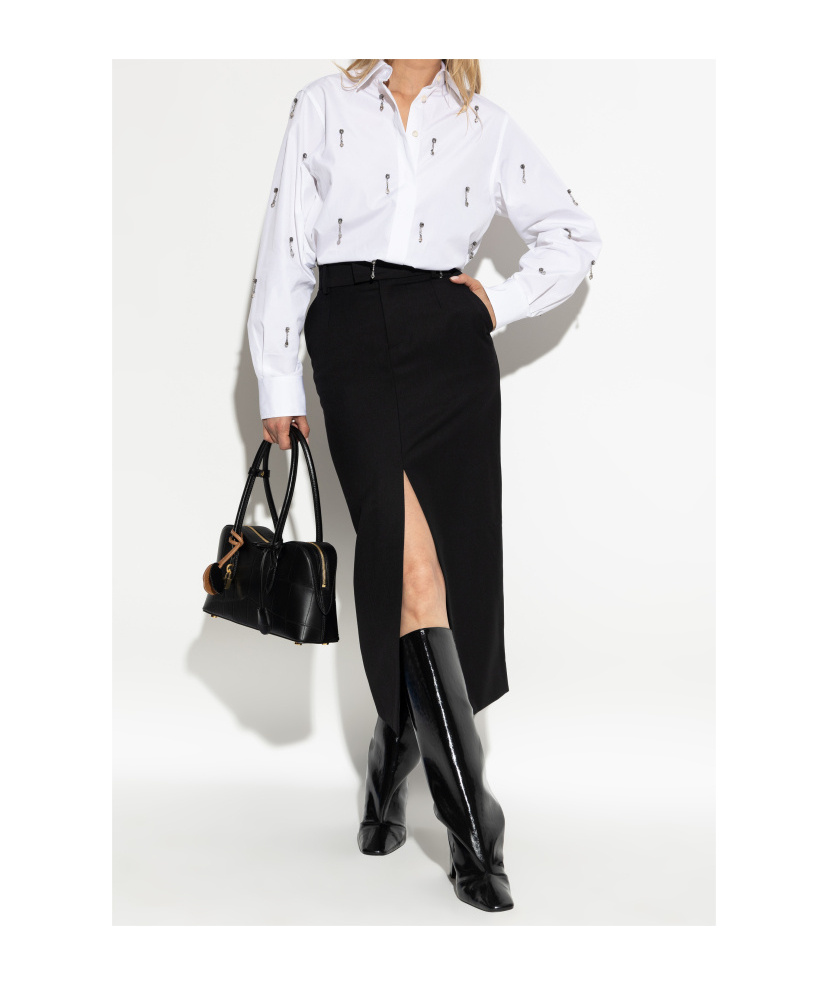 Stella Mccartney Crystal-embellished Shirt In White