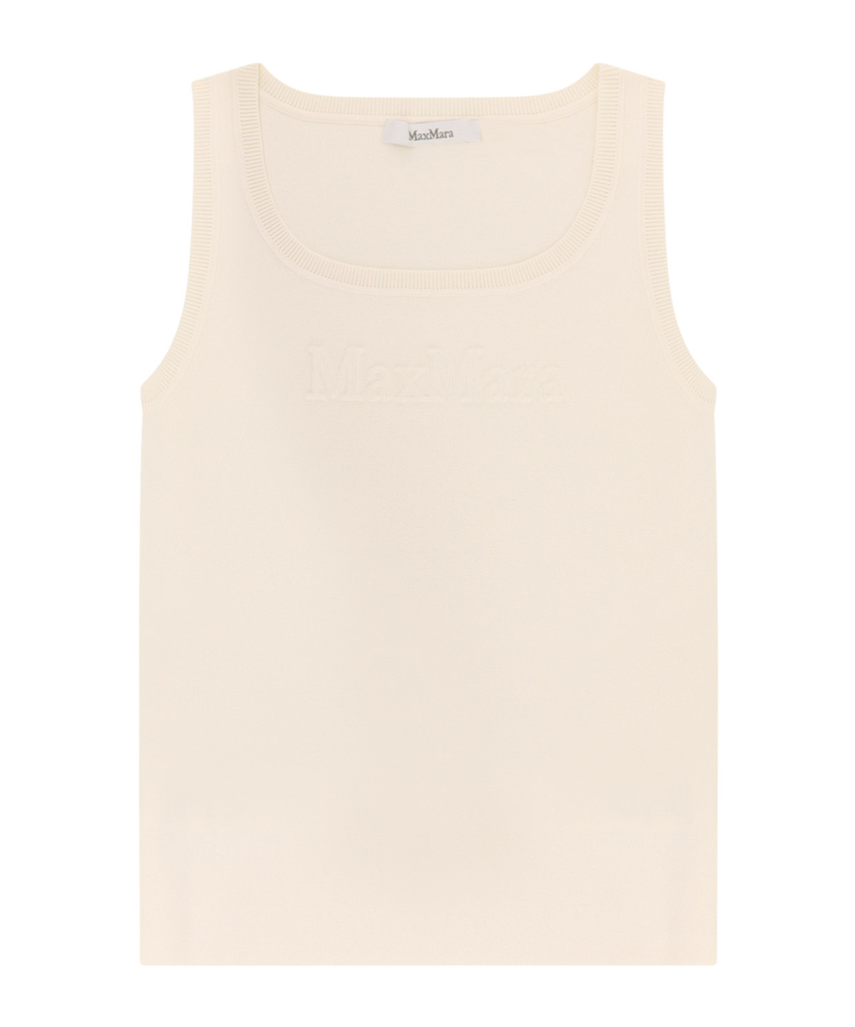 Max Mara Regular-fit Scuba Jersey Top In White