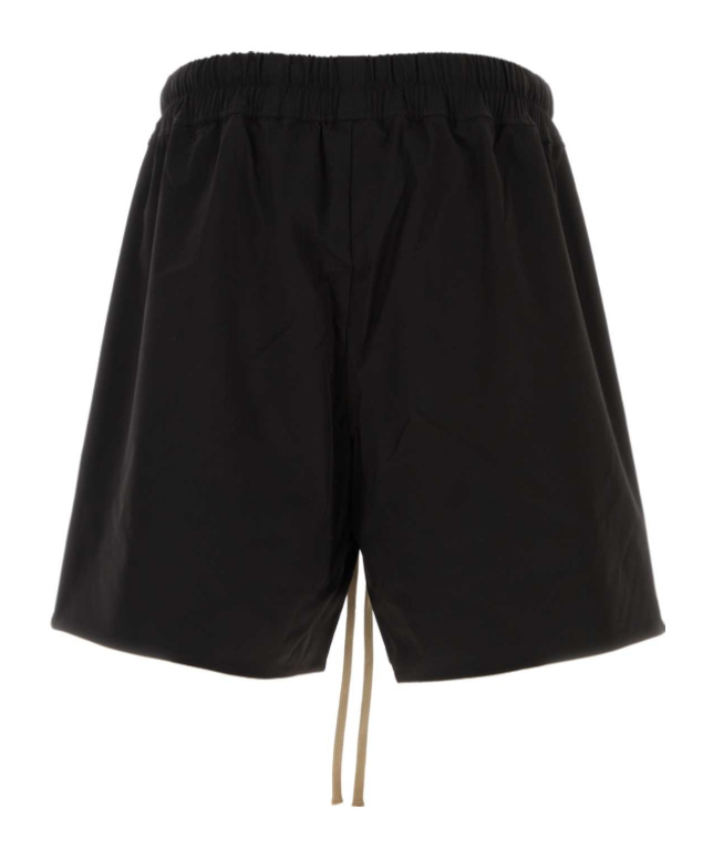 Fear Of God Drawstring Elastic Waistband Wool Shorts In Black