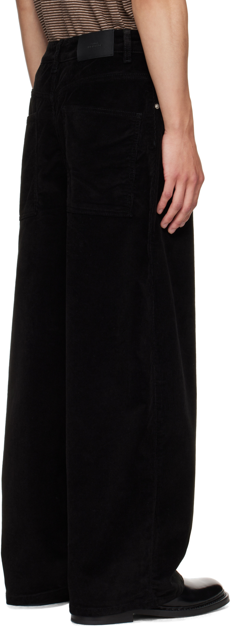 Studio Nicholson Belt Loops Slacks In Black
