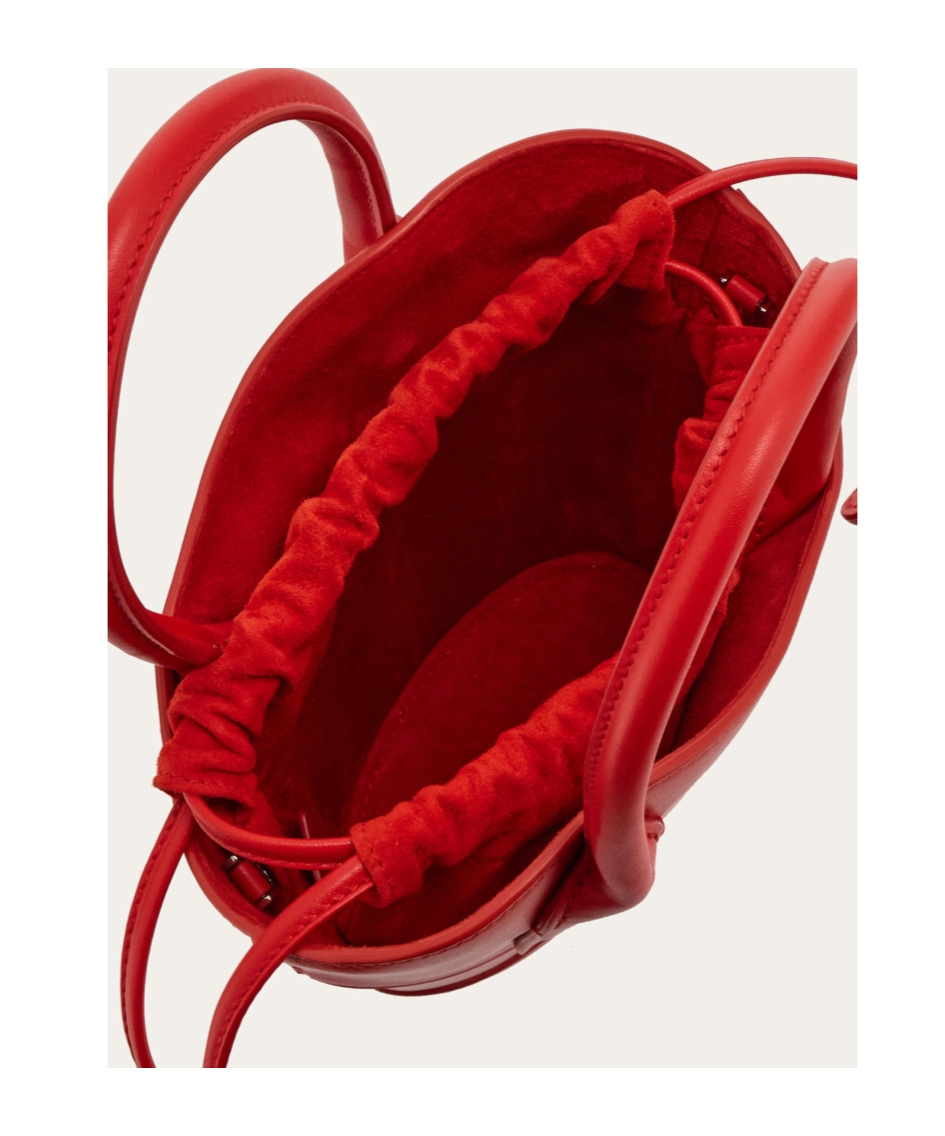 Ferragamo Red Leather Handbag In Red