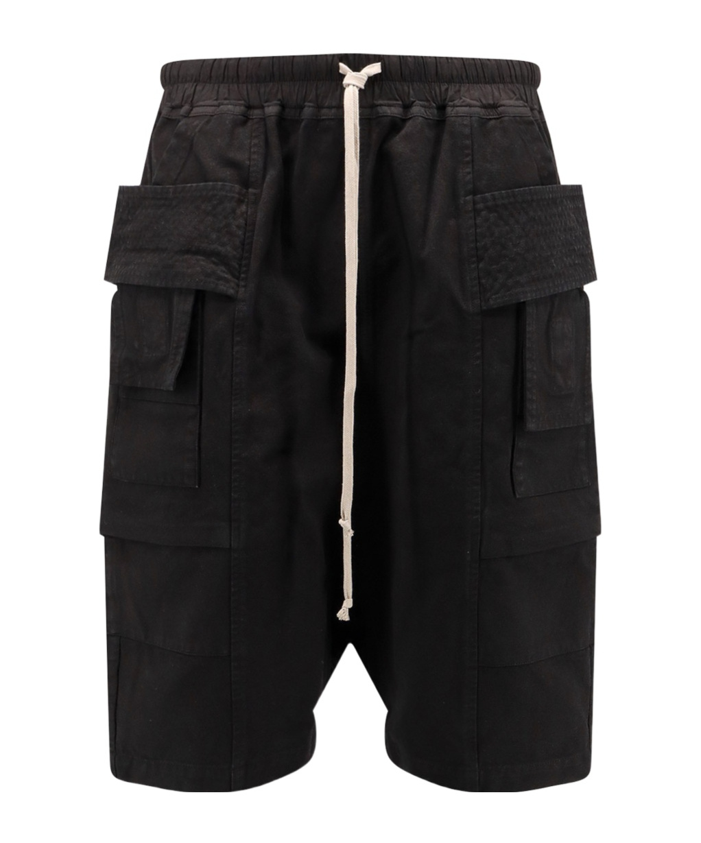 Rick Owens Drkshdw Drkshdw By Rick Owens Cotton Multi-pocket Bermuda In Black