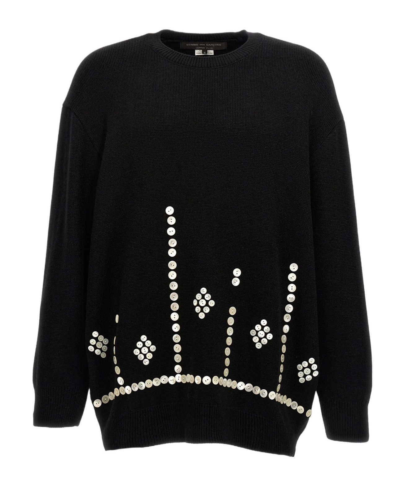 Comme Des Garçons Comme Des Garcons Sweater With Decorative Buttons In Black