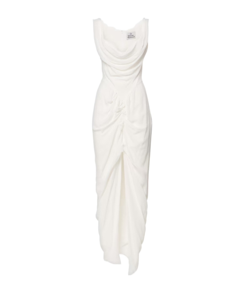 Vivienne Westwood Bridal Panther Gathered Corset Dress In White