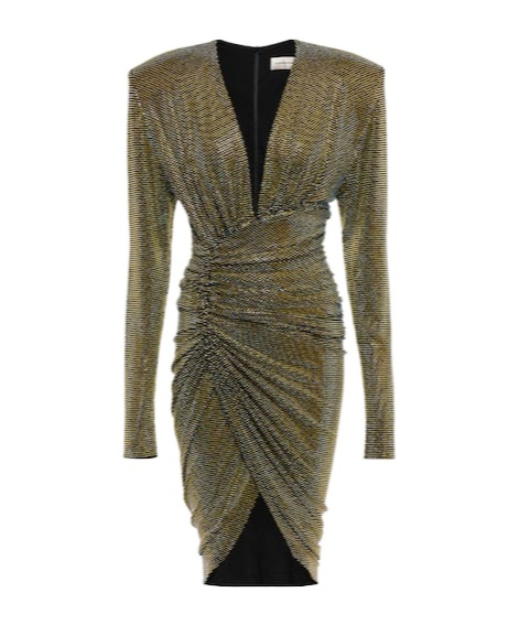 Alexandre Vauthier Crystal-embellished Jersey Minidress In Green