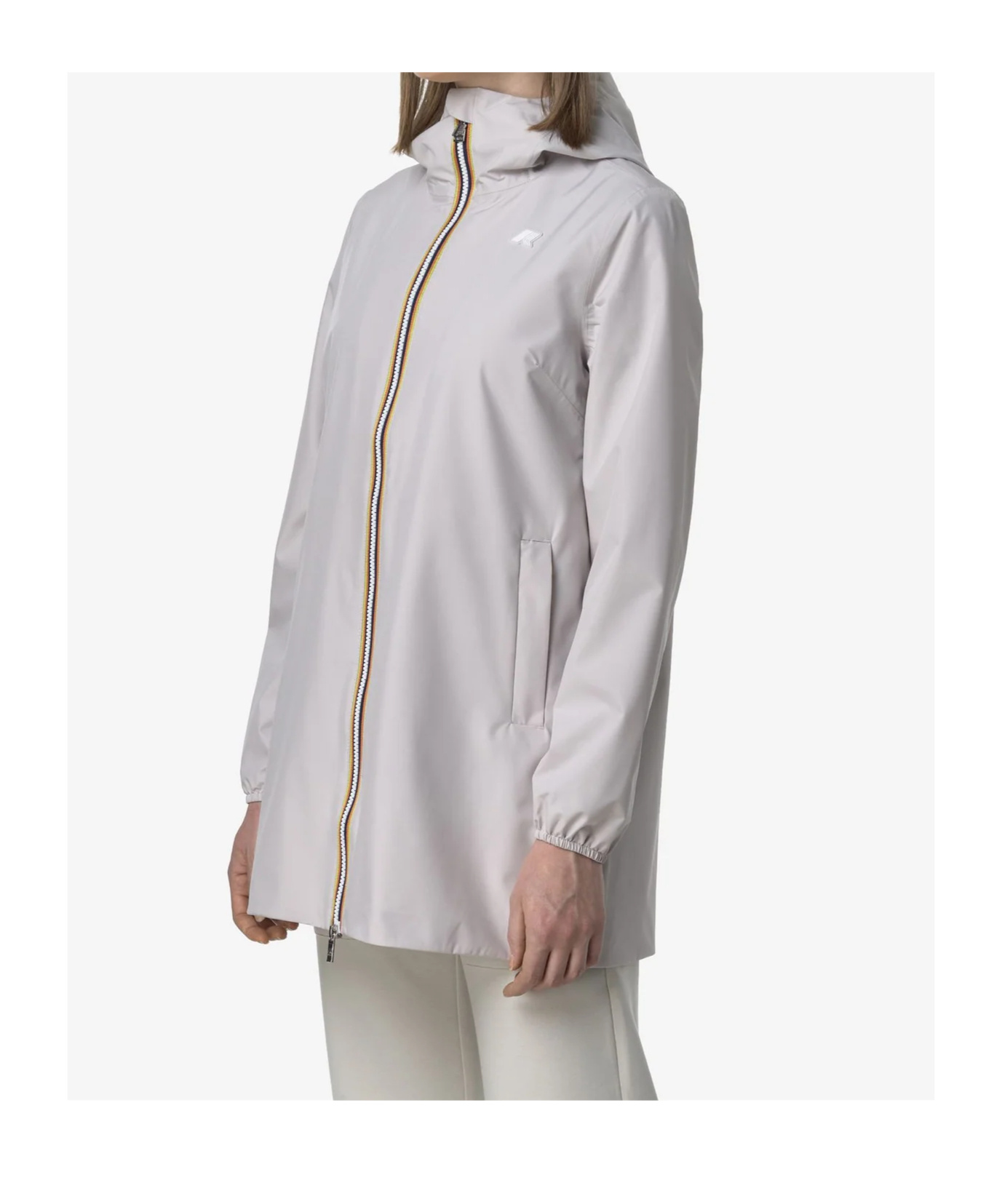 K-way Hooded Casual Jacket In White