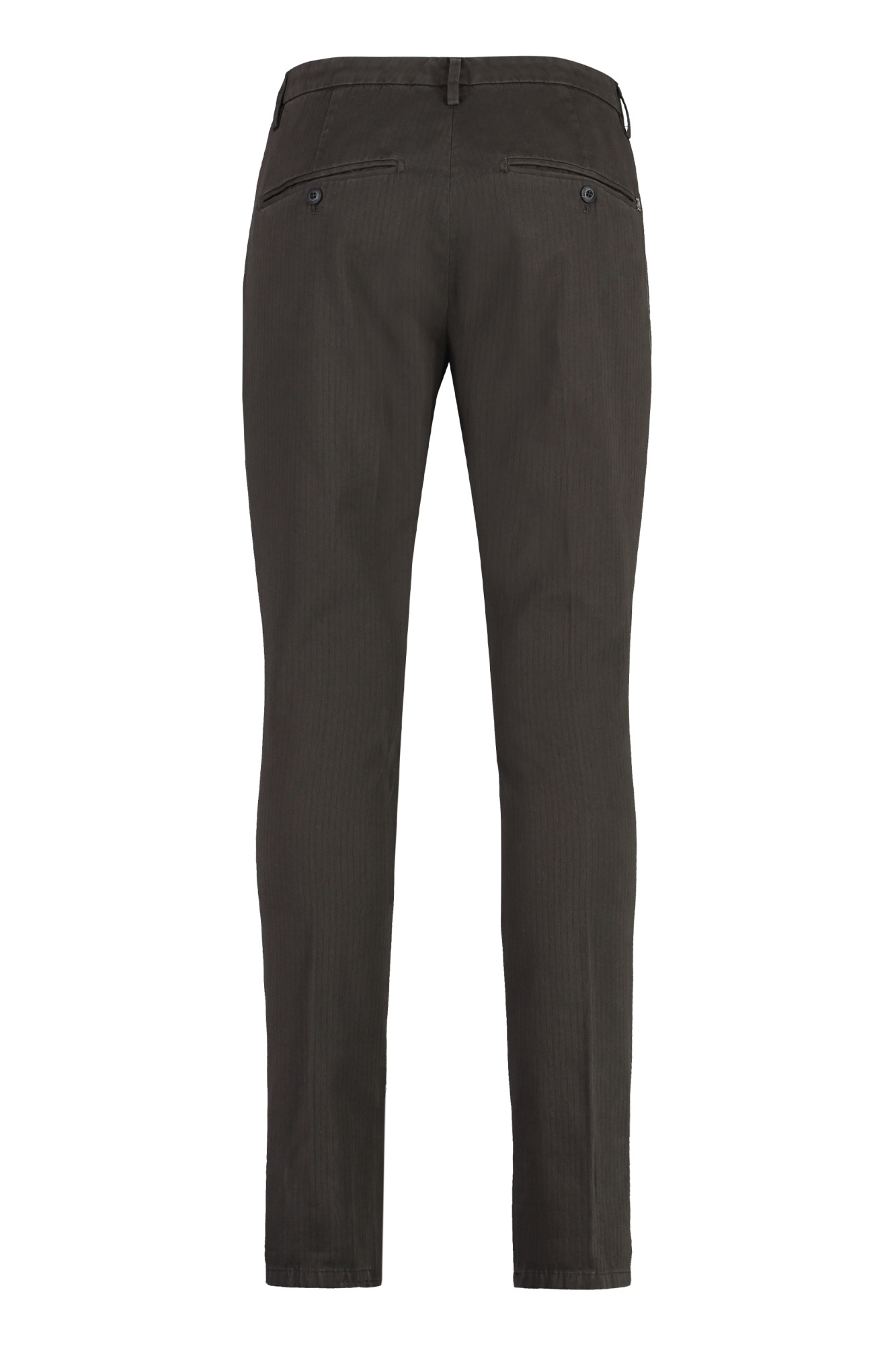 Dondup Gaubert Cotton Chino Trousers In Black
