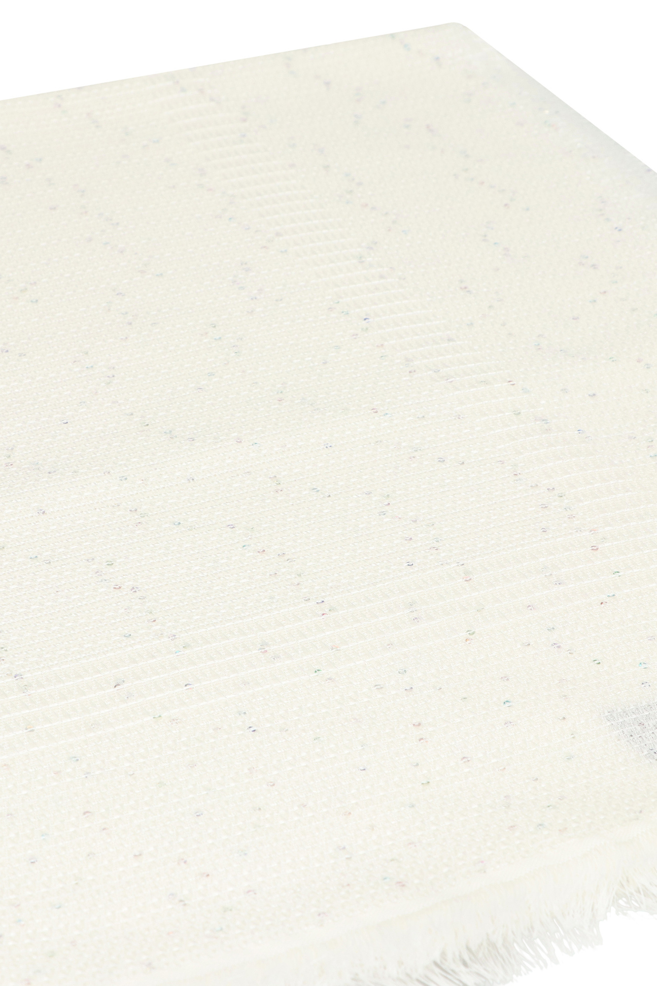 Emporio Armani Sequined Scarf In White