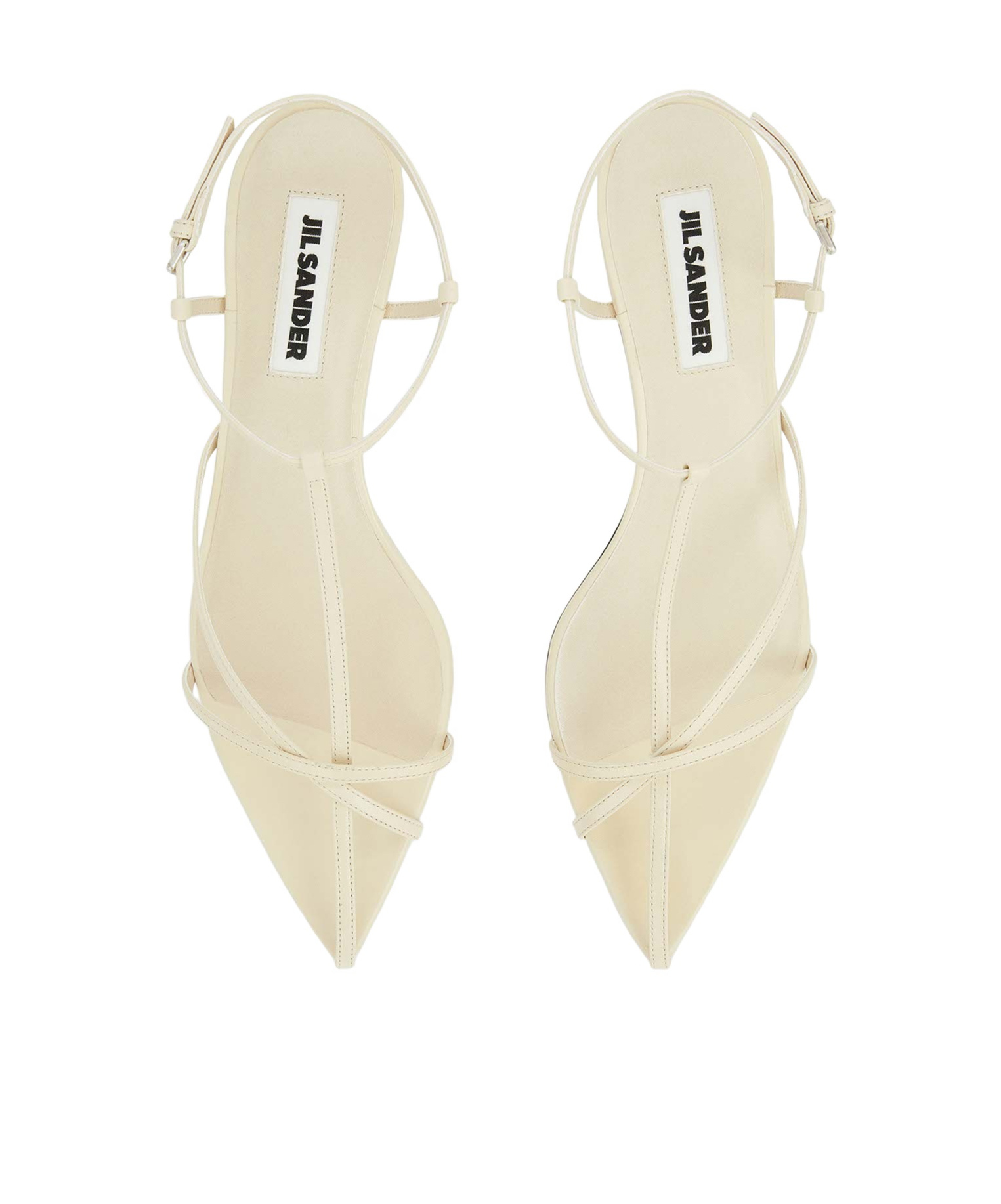 Jil Sander 45 Leather Sandals In Nude
