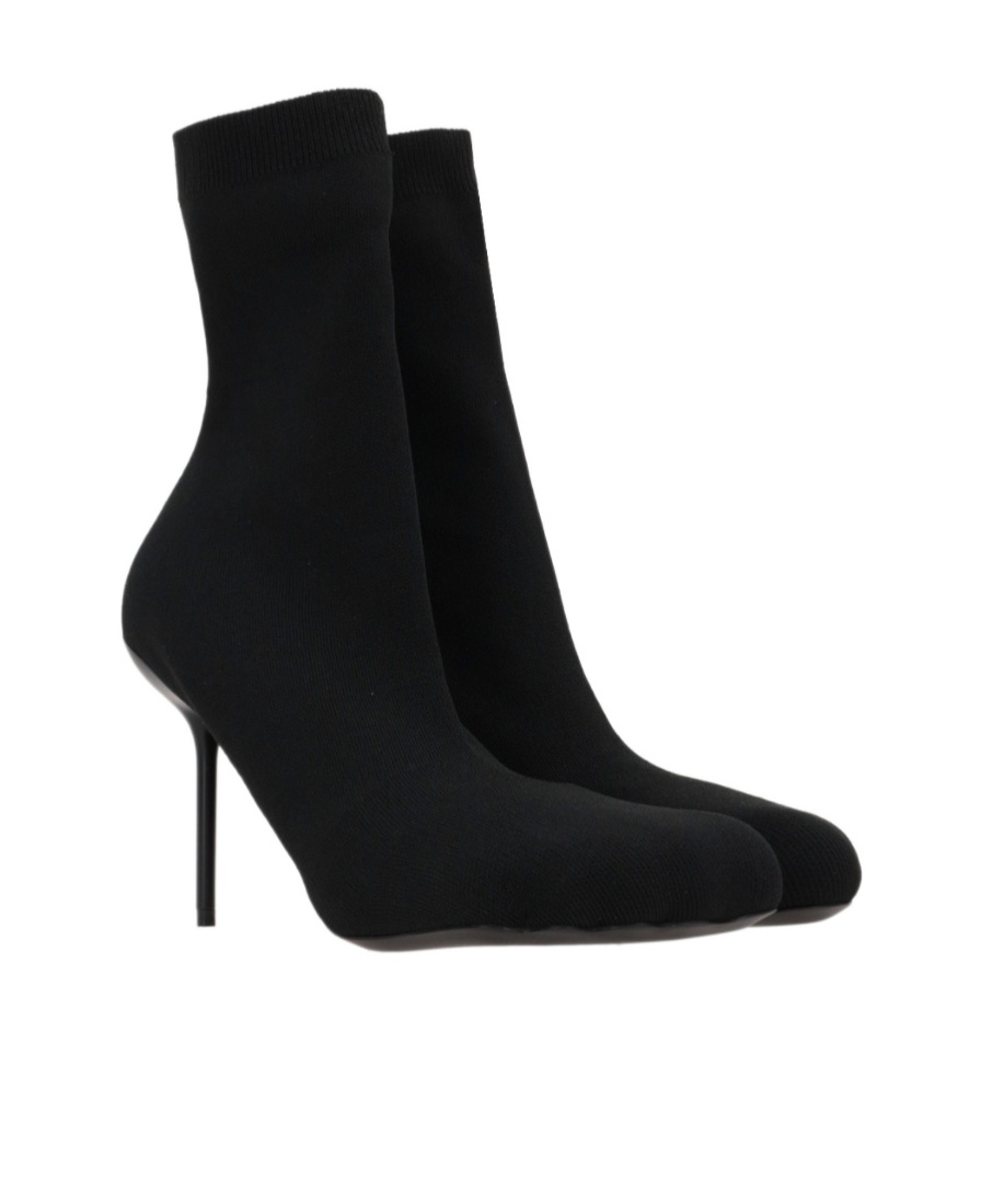 Balenciaga 110mm Knife Viscose Blend Boots In Black