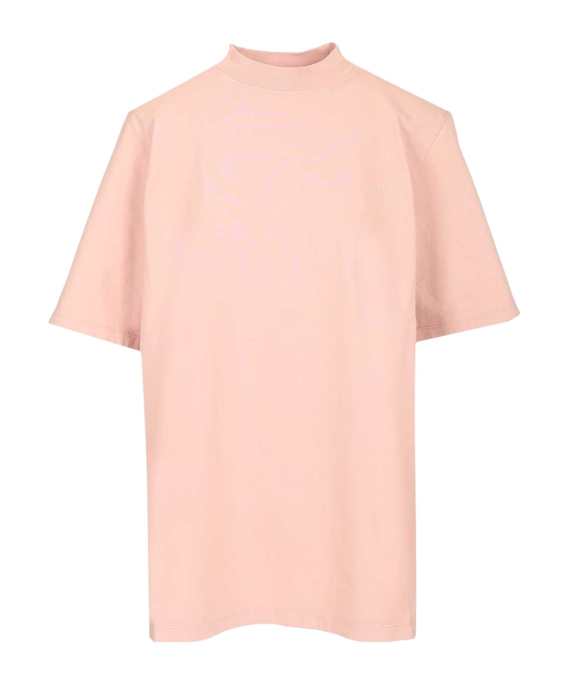 Attico The  Logo Embroidered Oversized T-shirt In Pink