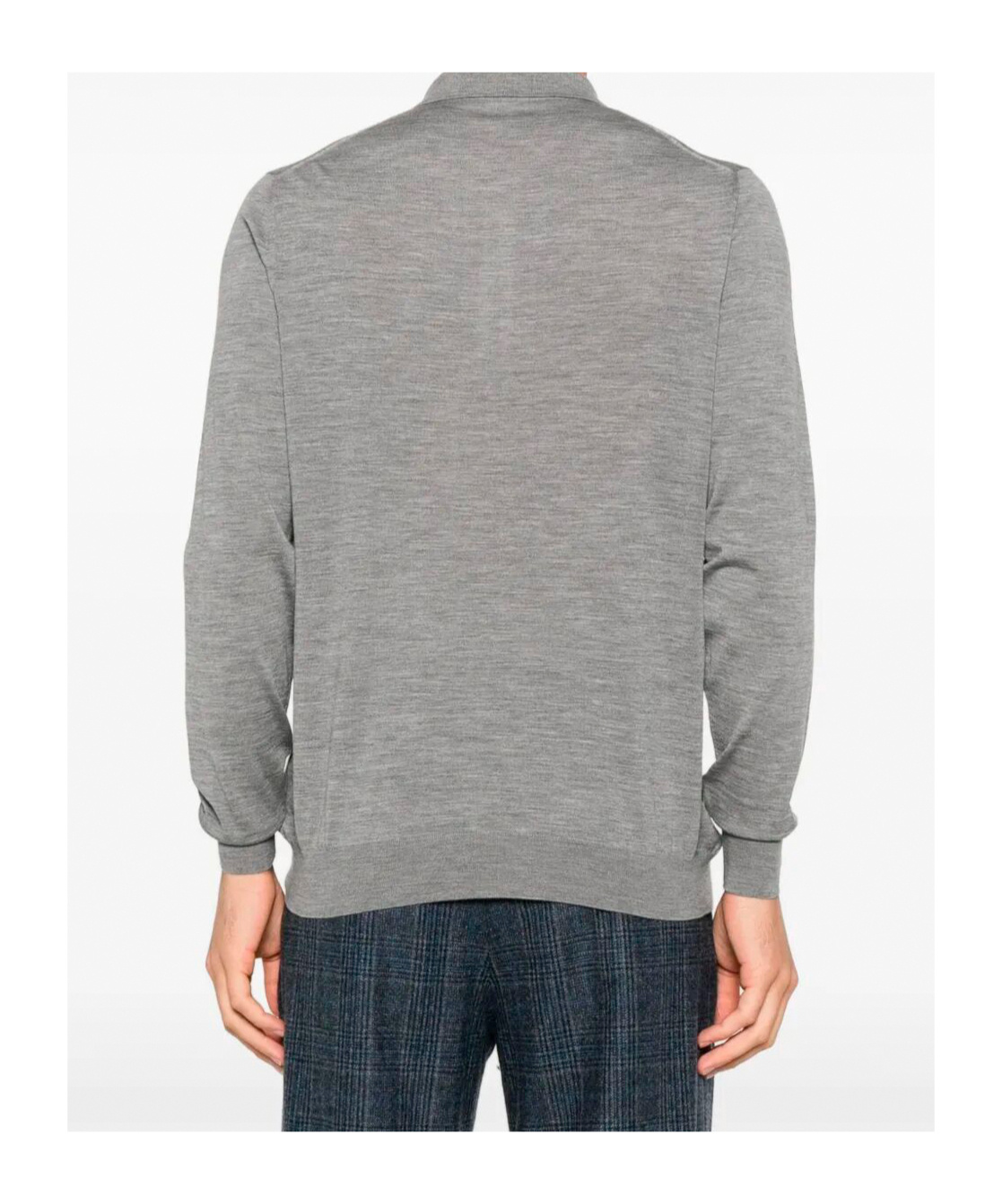 Kiton Grey Wool Pole In Gray